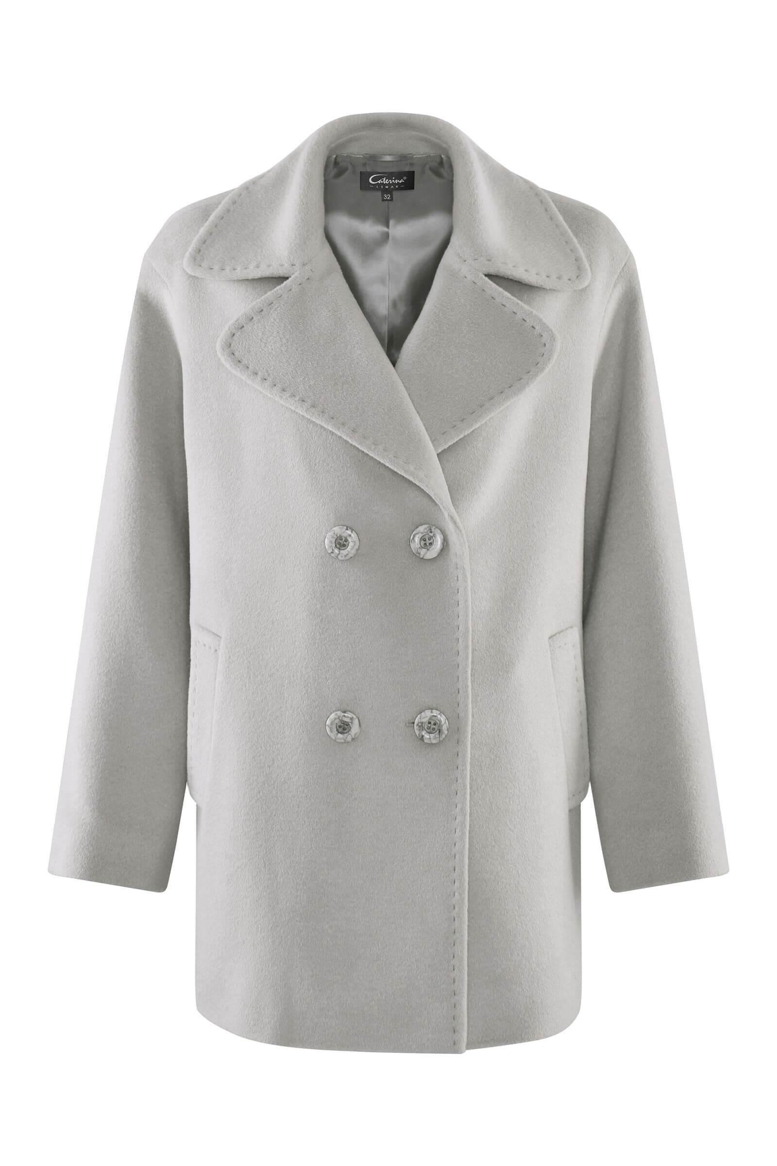 Пальто из шерсти и шелка Бренд Caterina Leman