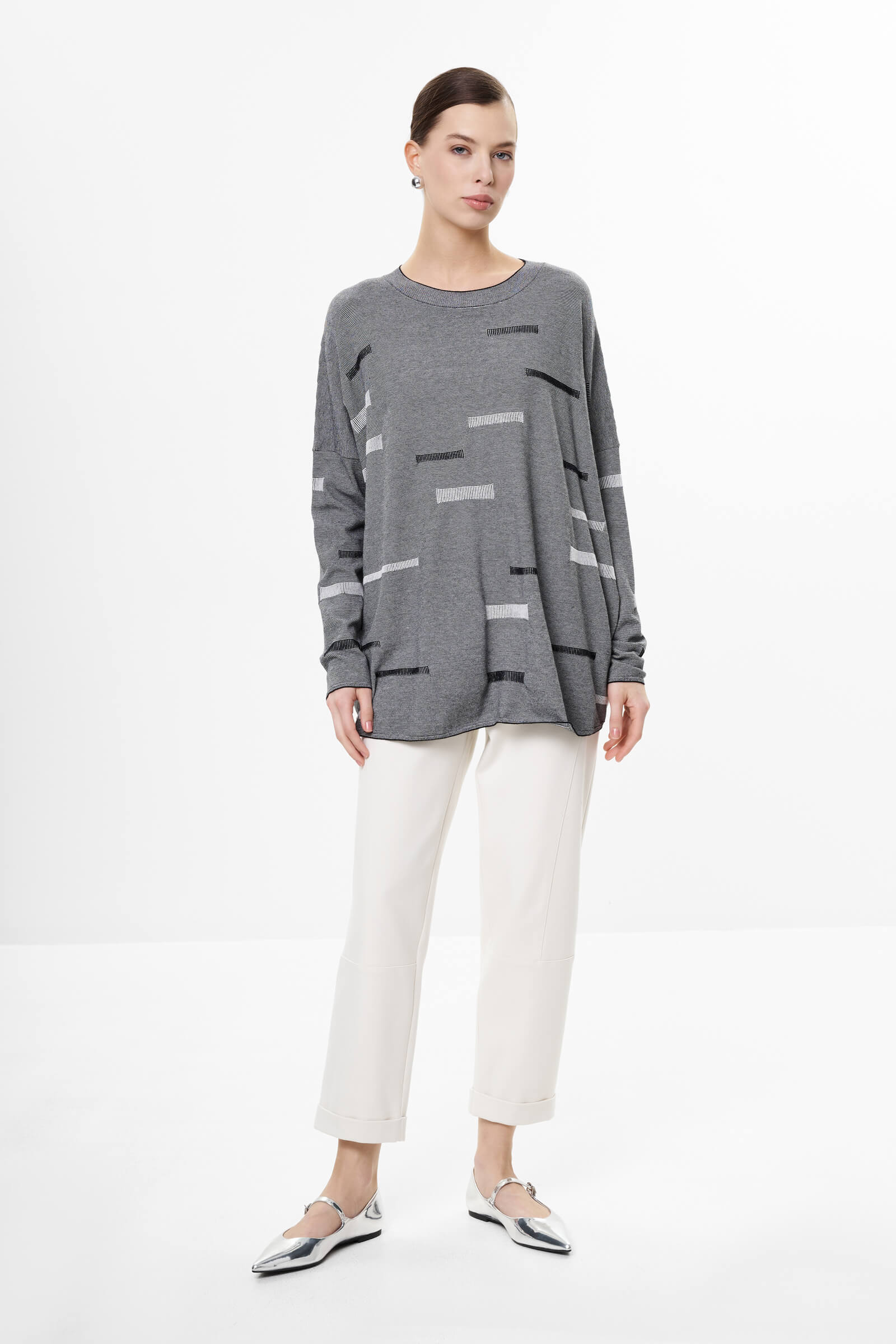 Джемпер свободного кроя Бренд Sarah Pacini