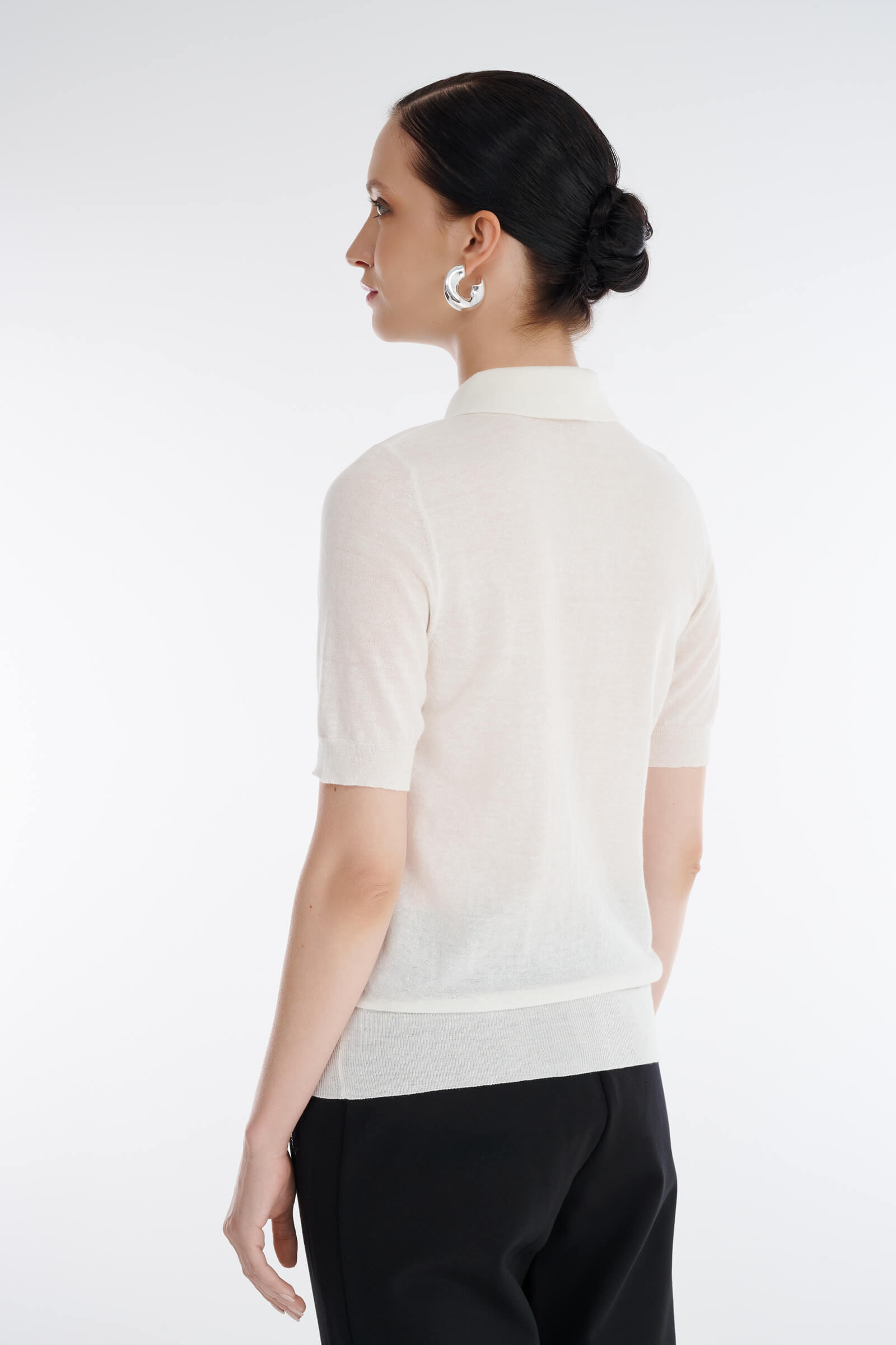 Джемпер-поло с драпировками Бренд Sarah Pacini