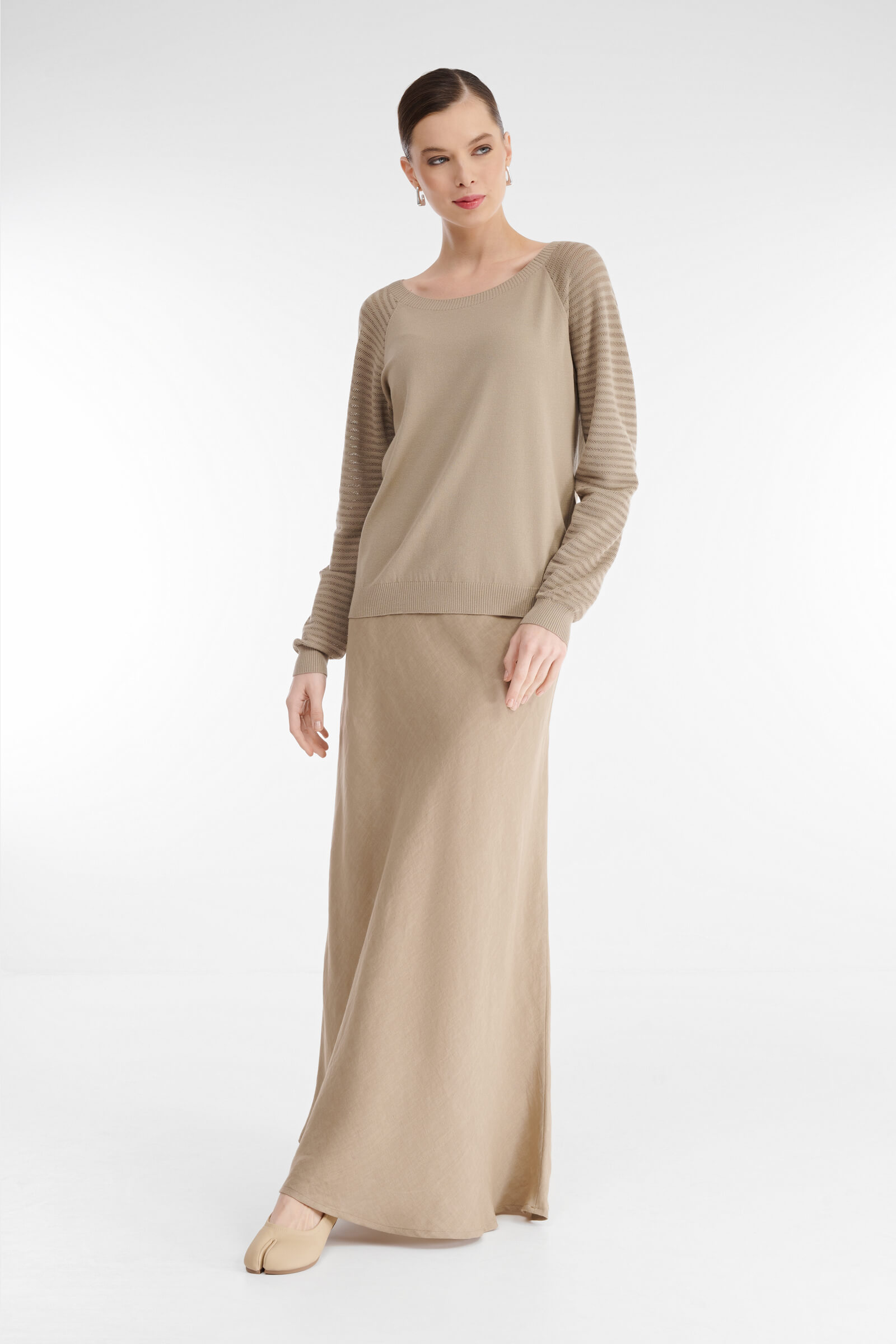 Джемпер с вырезом-лодочкой Бренд Sarah Pacini