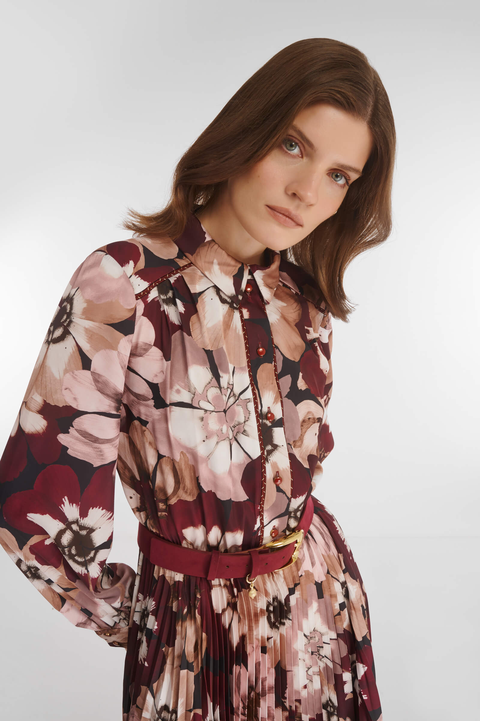 Платье-рубашка с цветочным принтом Бренд Caterina Leman