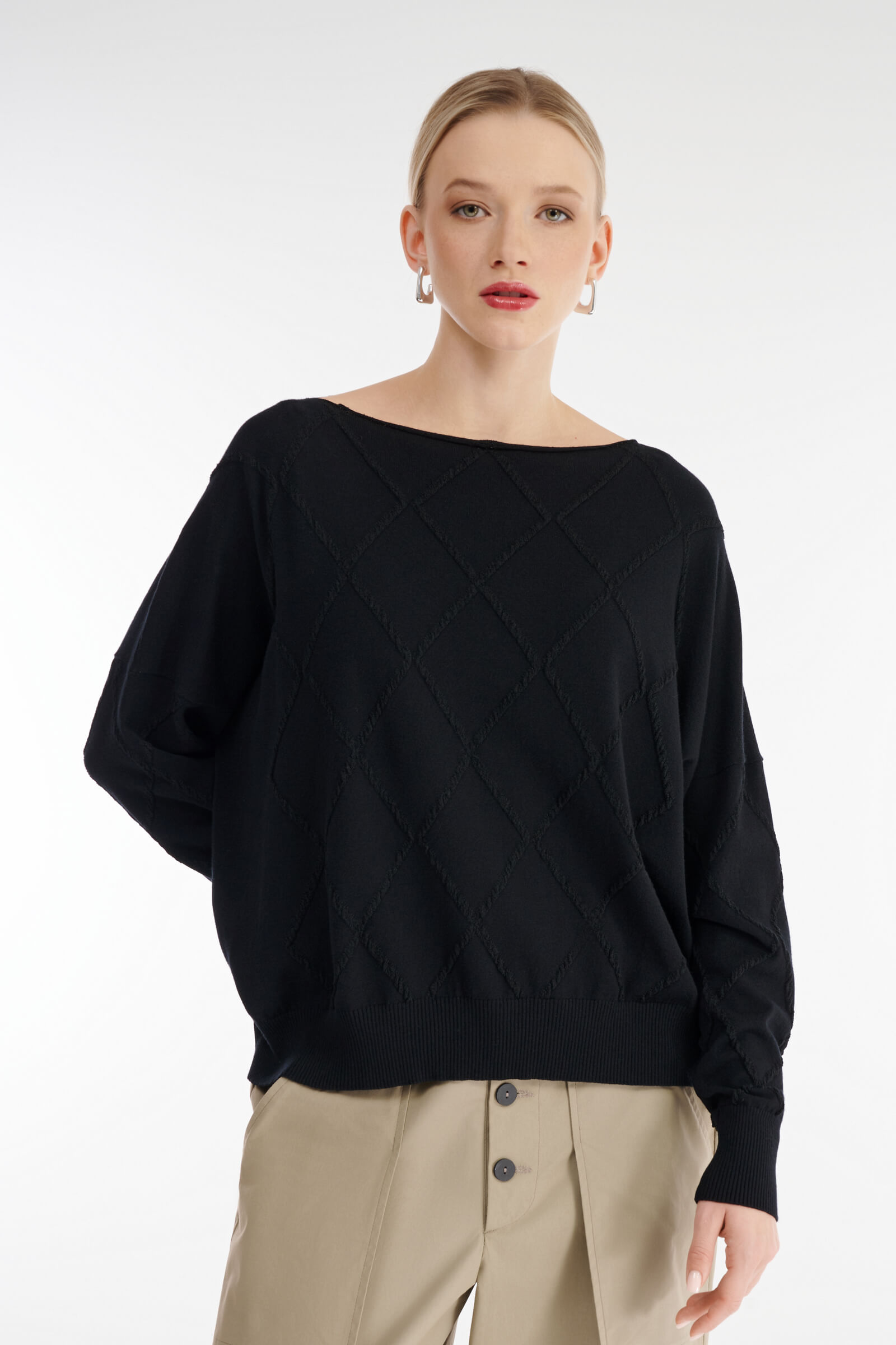 Джемпер с вырезом-лодочкой Бренд Sarah Pacini