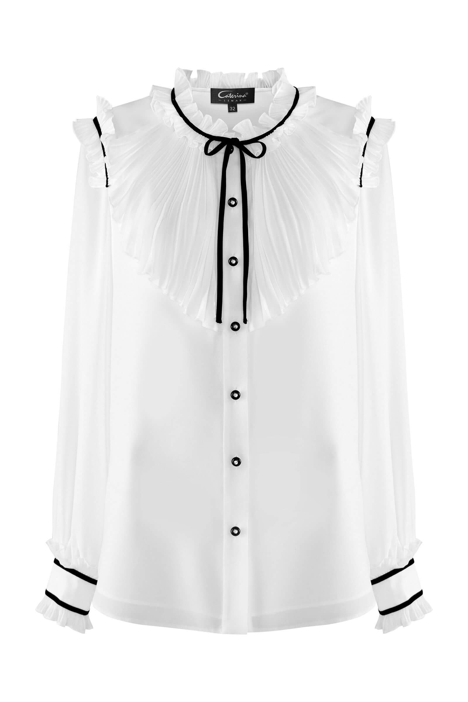 Рубашка с жабо и рюшами Бренд Caterina Leman