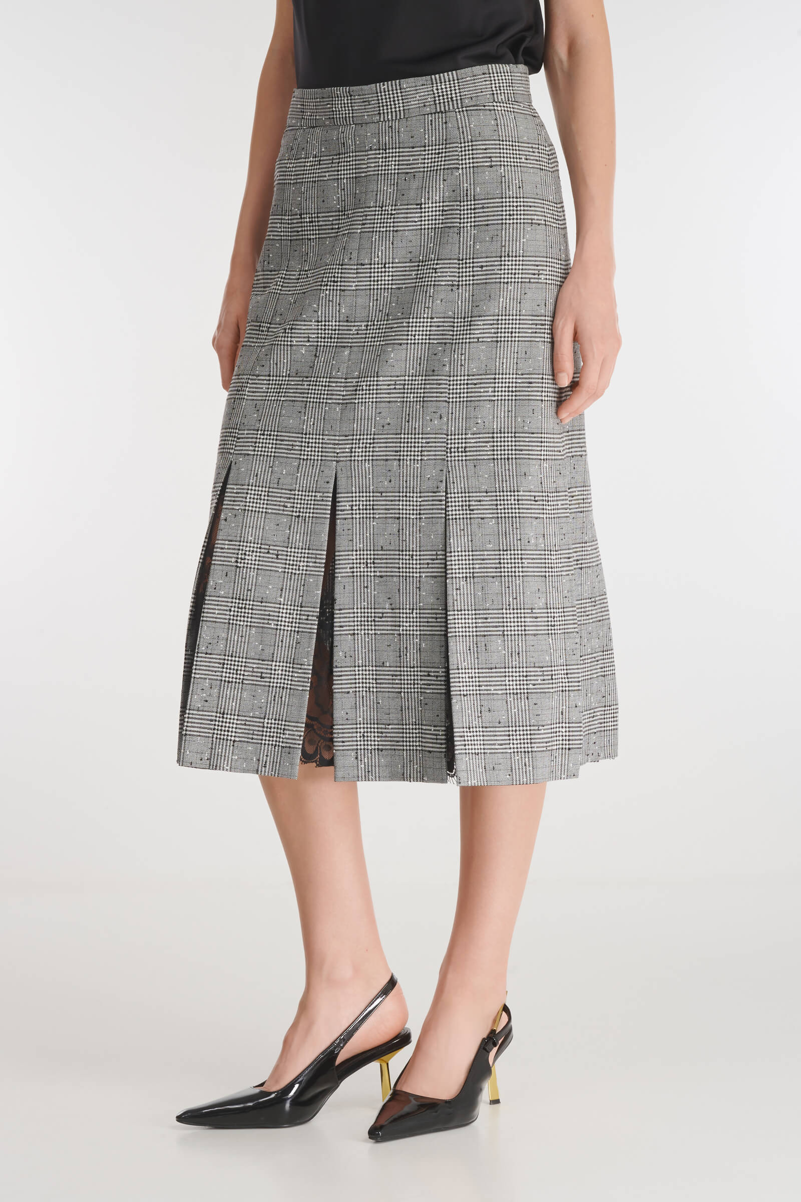 Юбка с принтом и кружевом Бренд Caterina Leman