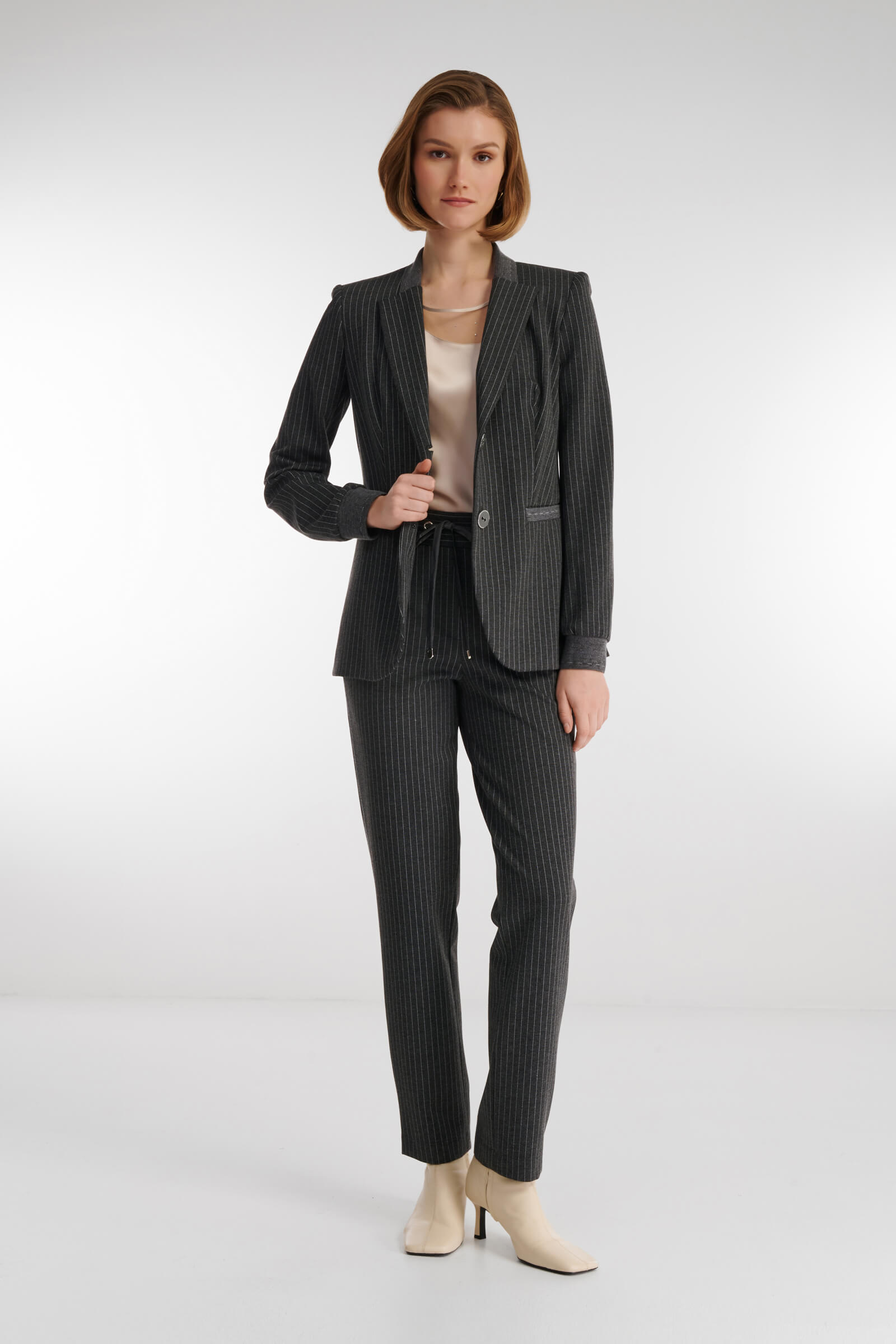 Жакет в полоску из смесовой вискозы Бренд Caterina Leman