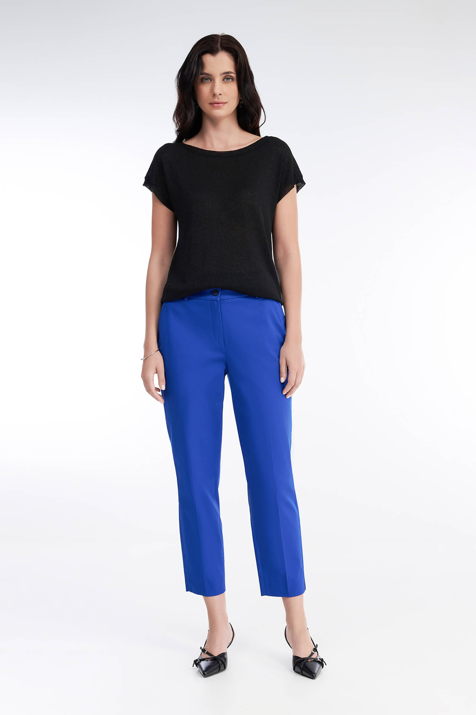 Укороченные брюки с небольшими разрезами Бренд Rocco Ragni