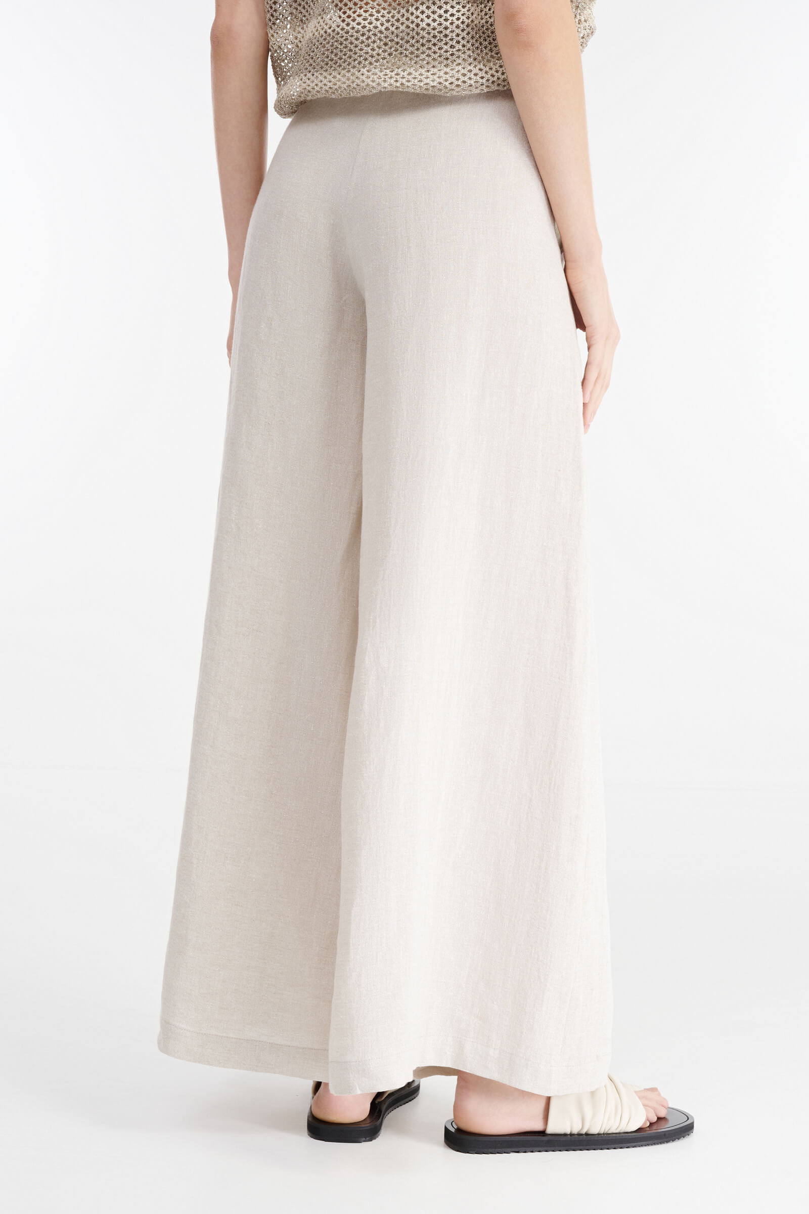 Расклешенные льняные брюки Бренд Sarah Pacini