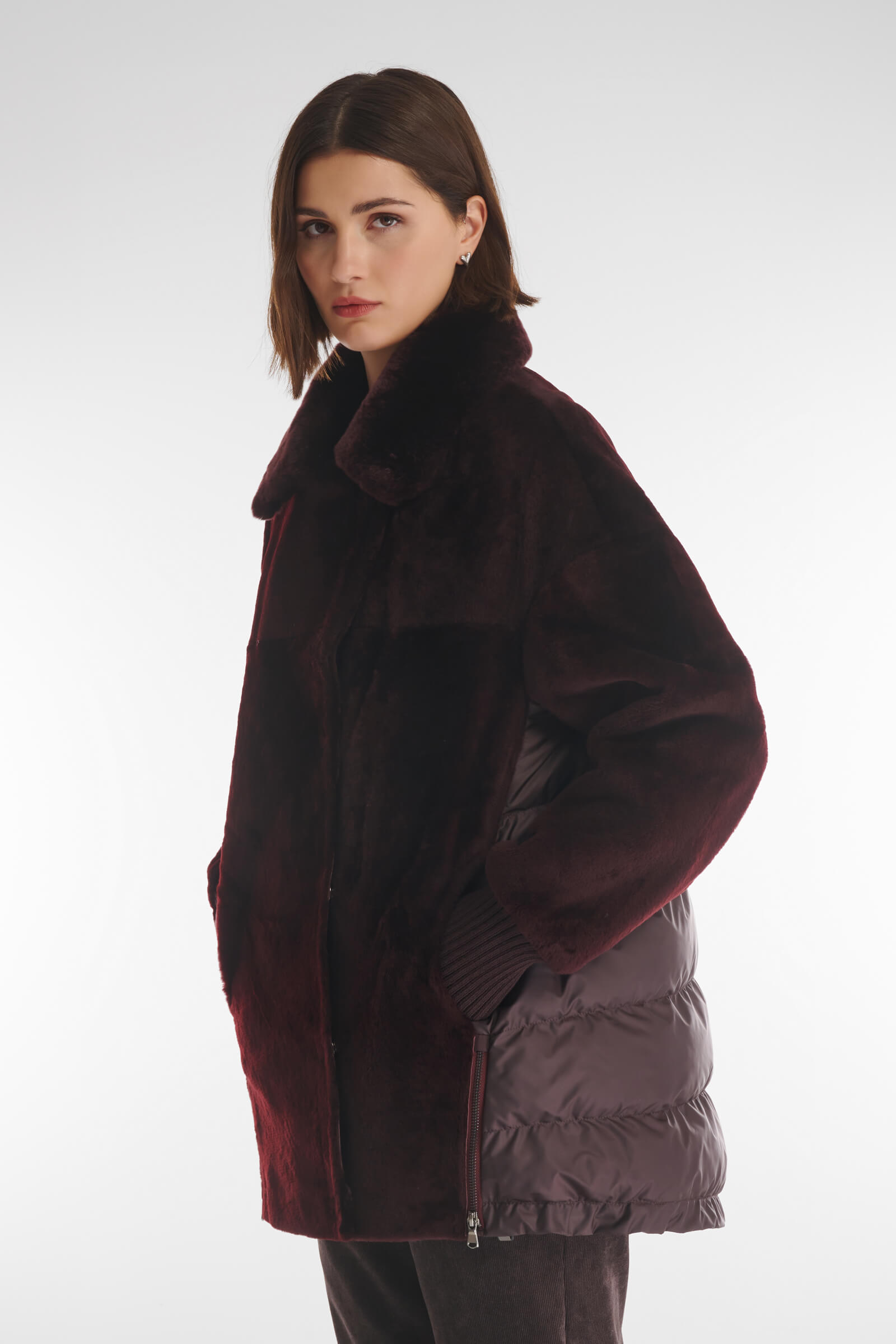 Комбинированная дубленка Бренд Caterina Leman