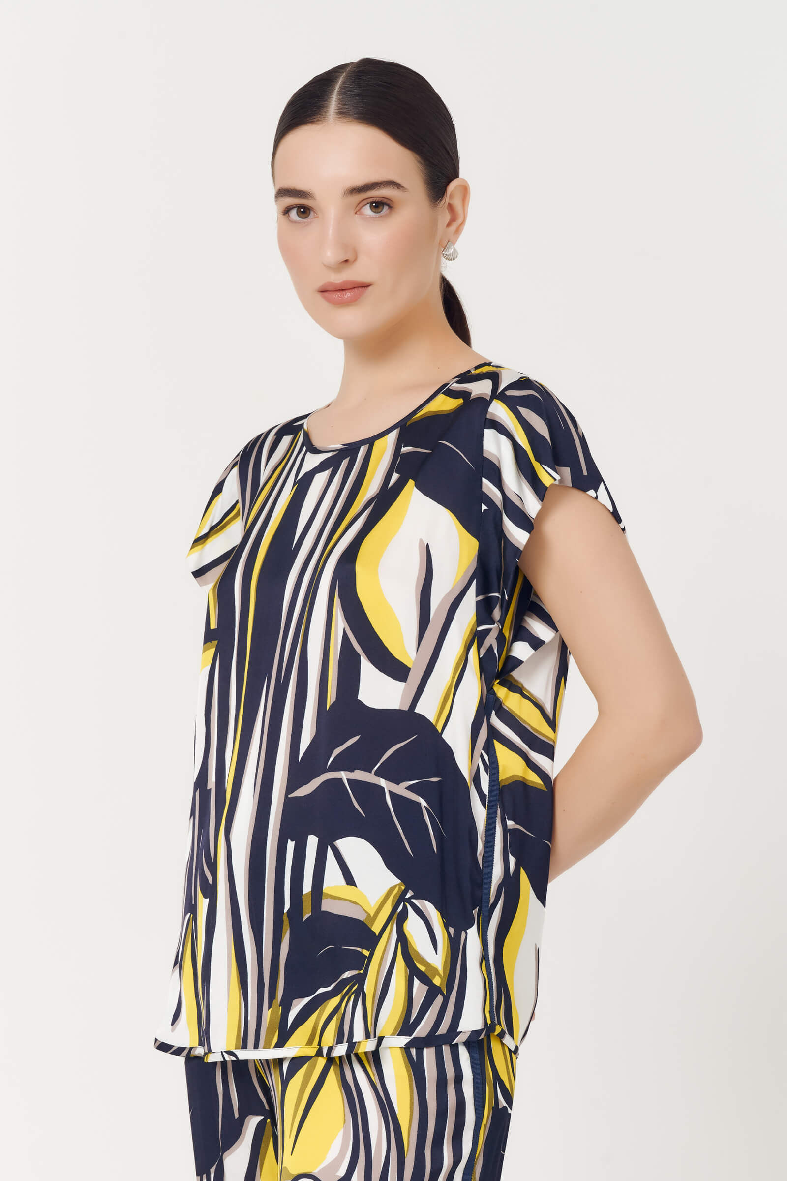 Топ из вискозы с абстрактным принтом Бренд Caterina Leman