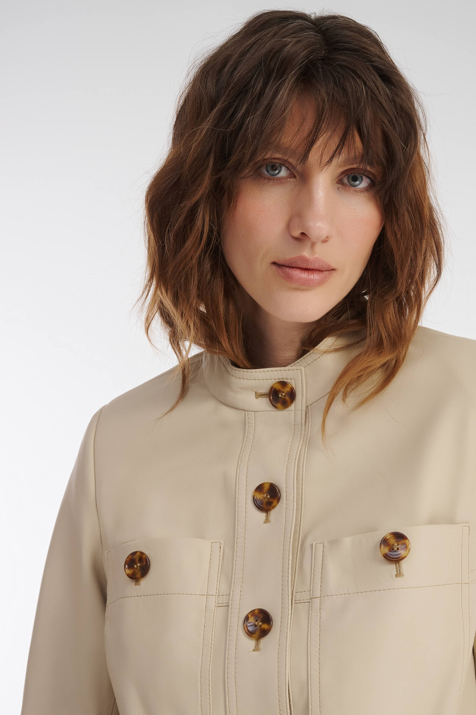 Укороченная куртка из натуральной кожи Бренд Caterina Leman