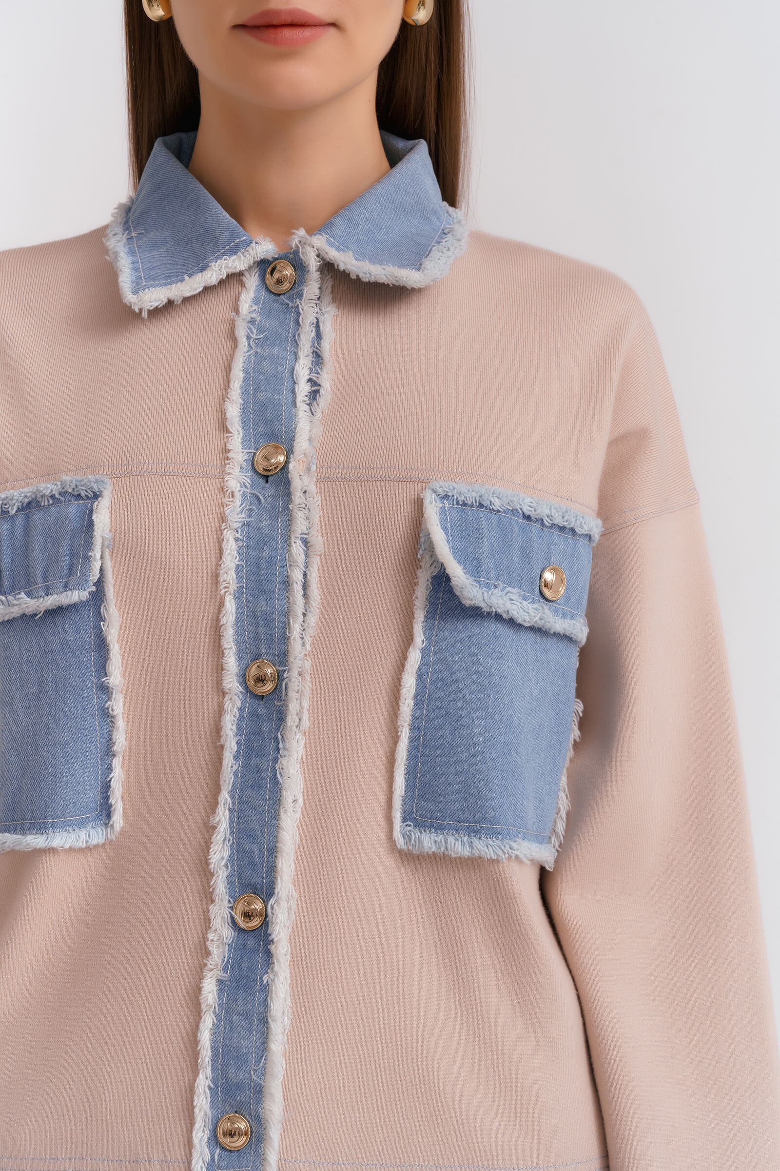 Кардиган из комбинированных материалов Бренд Diana Gallesi