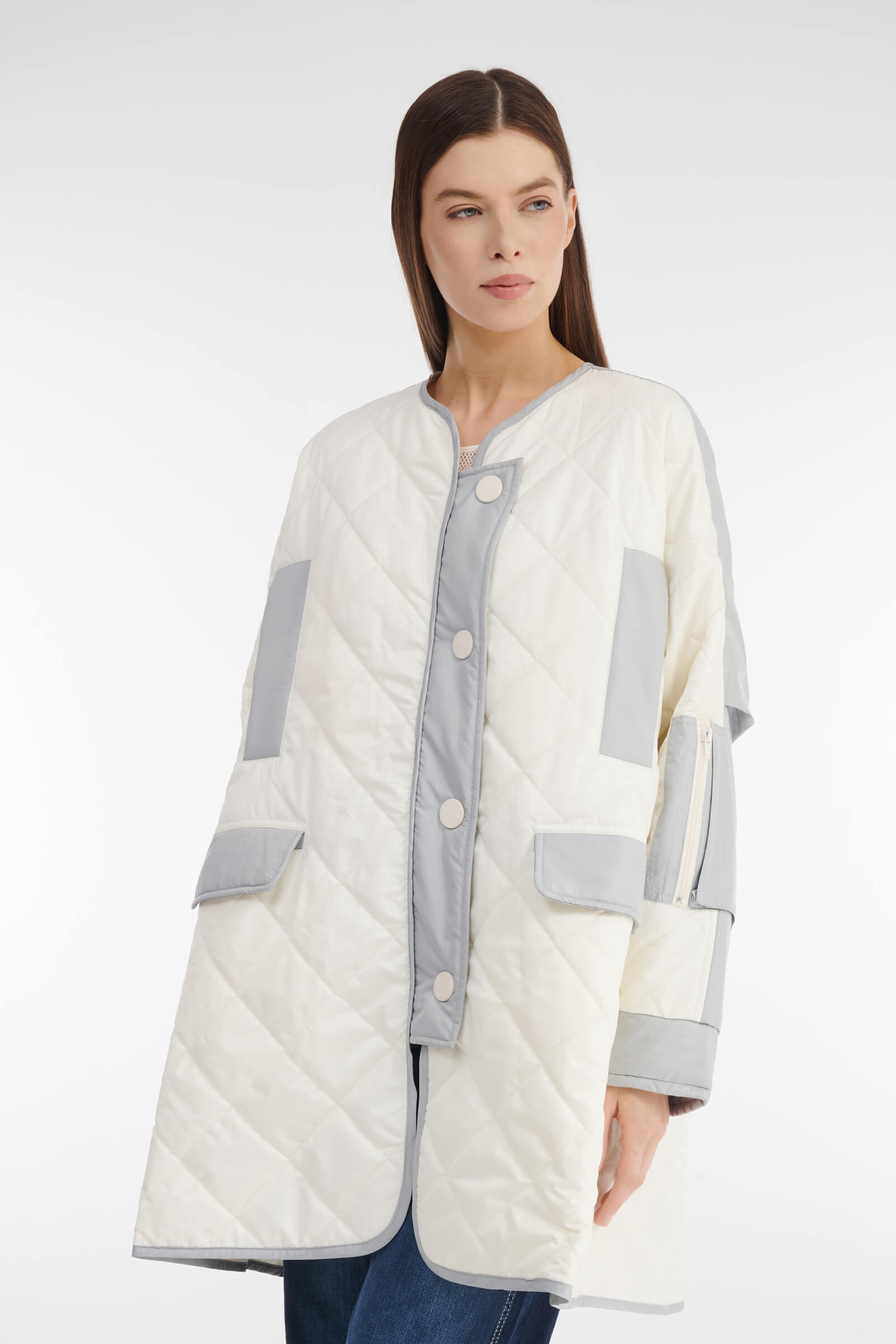 Стеганое пальто на заклепках Бренд Caterina Leman