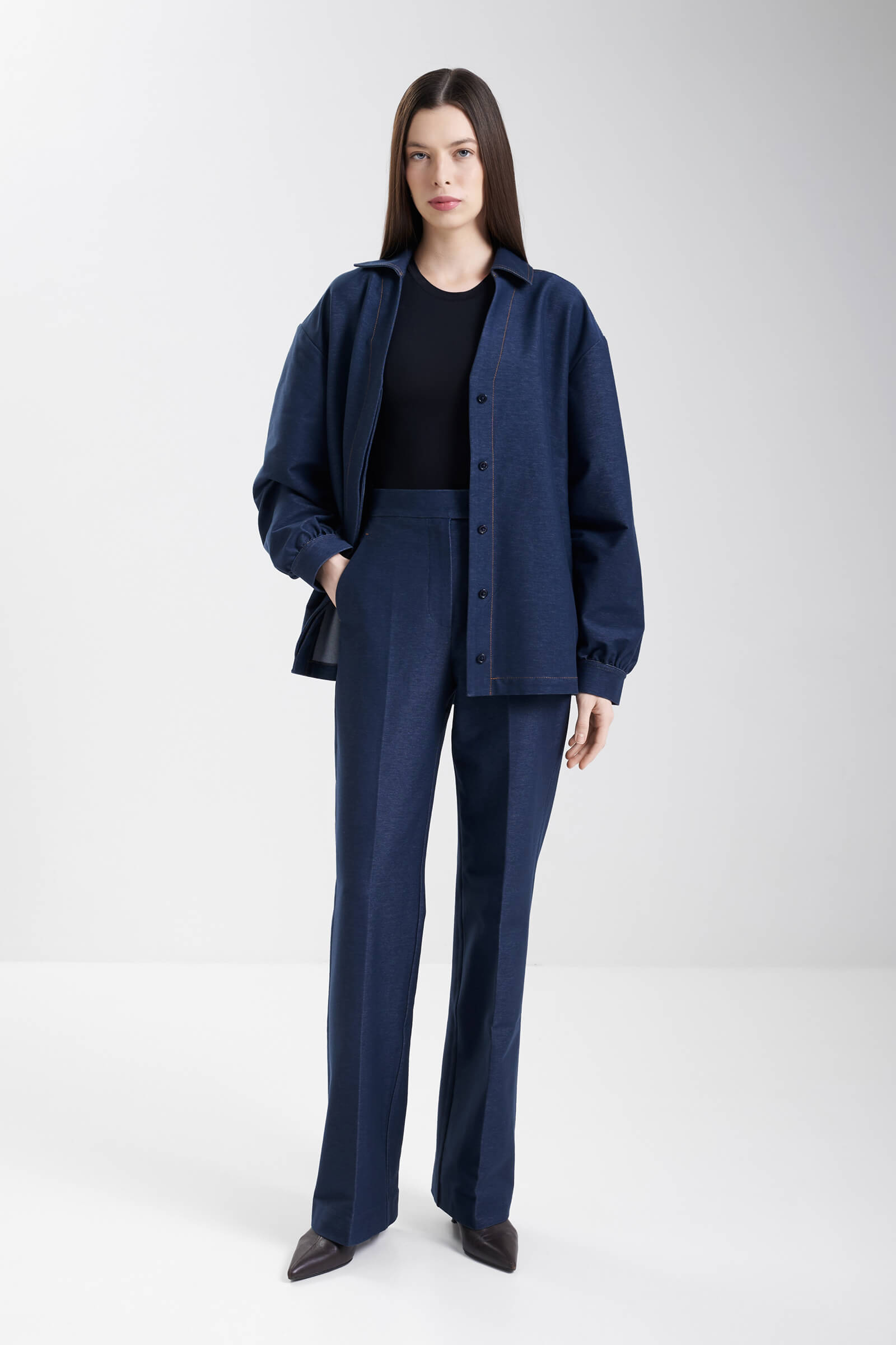 Брюки из смесового хлопка Бренд MM