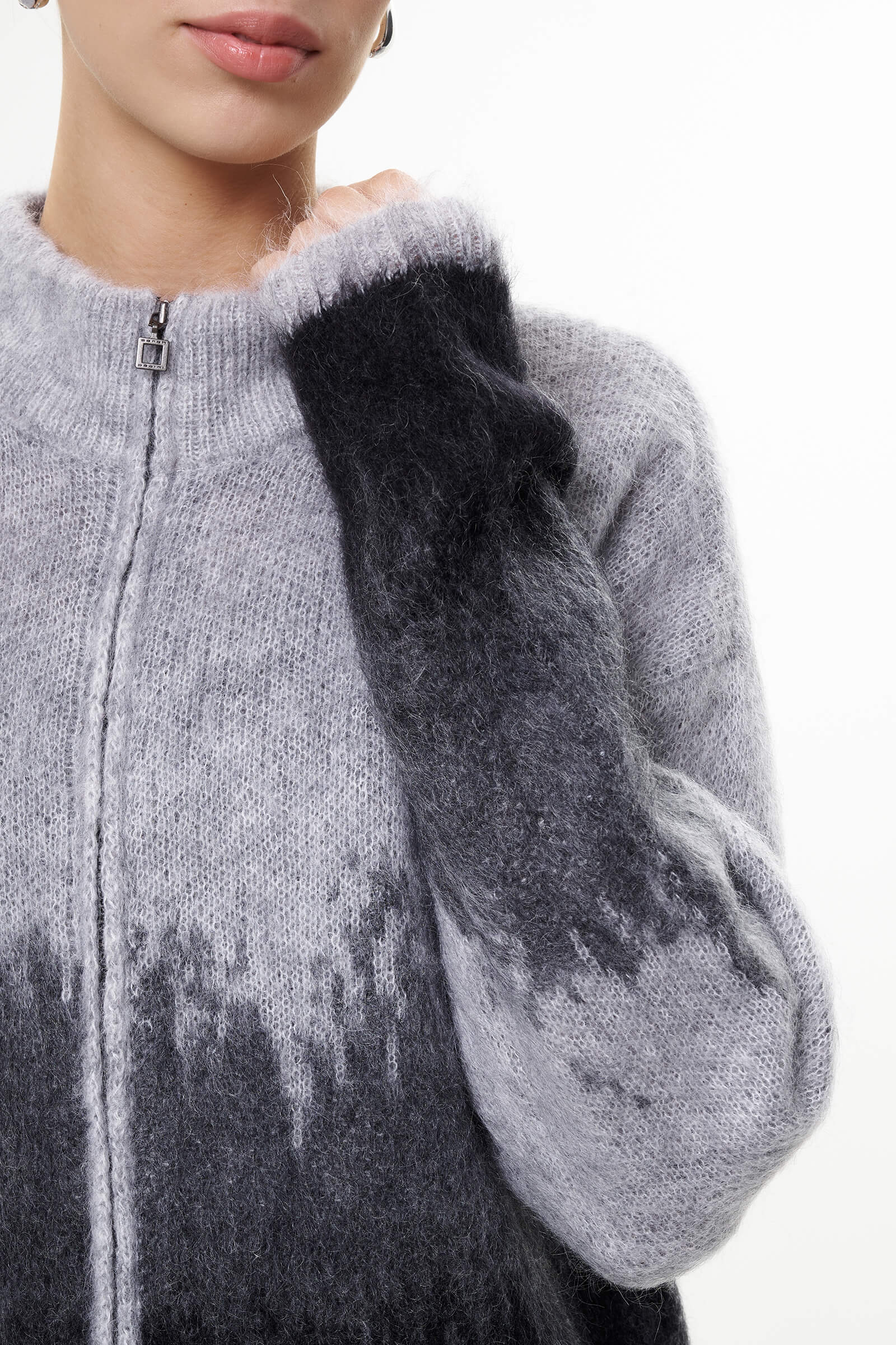 Кардиган на молнии из мохера и шерсти Бренд Sarah Pacini