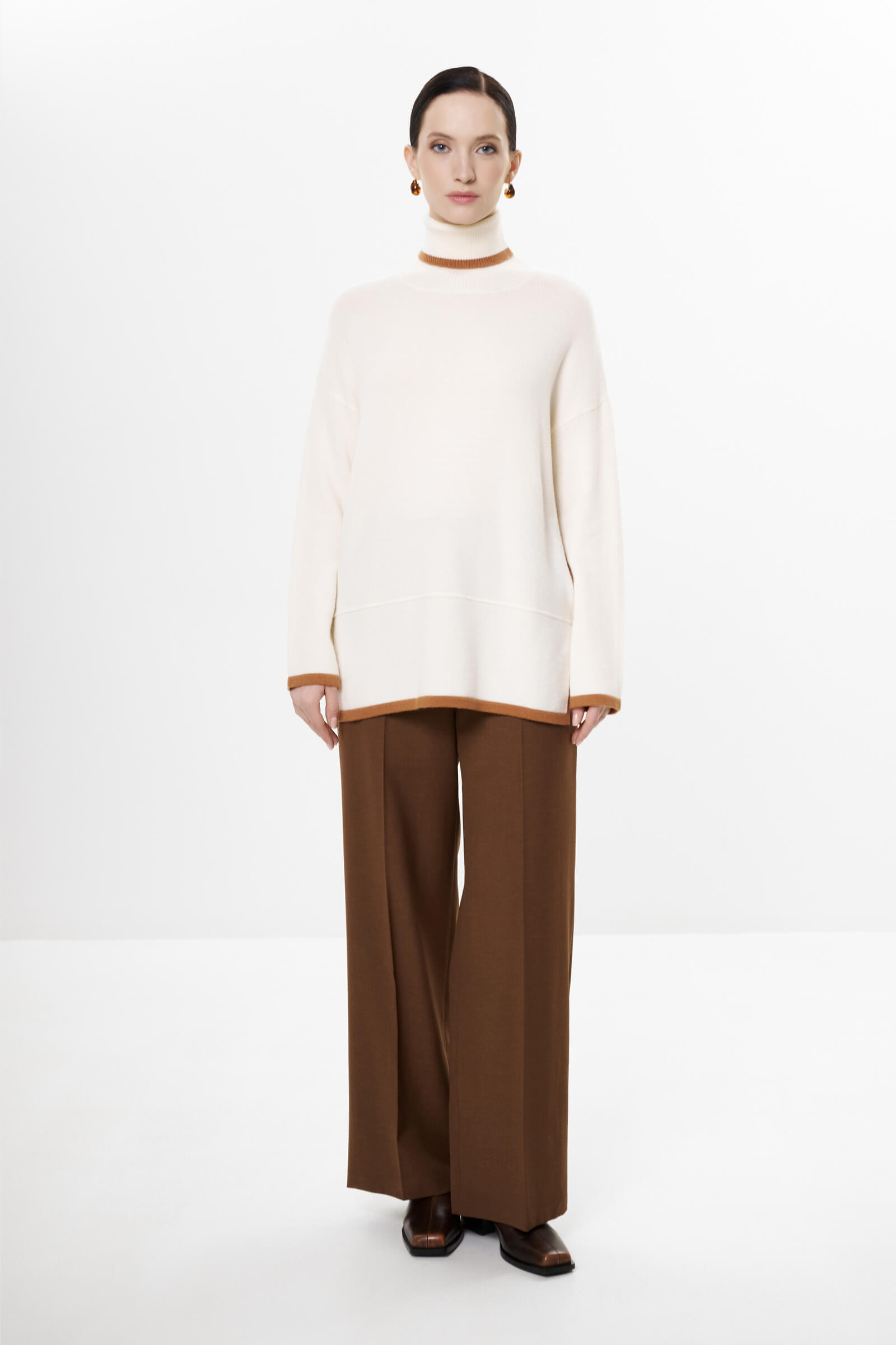 Удлиненный свитер из смесовой вискозы Бренд Diana Gallesi