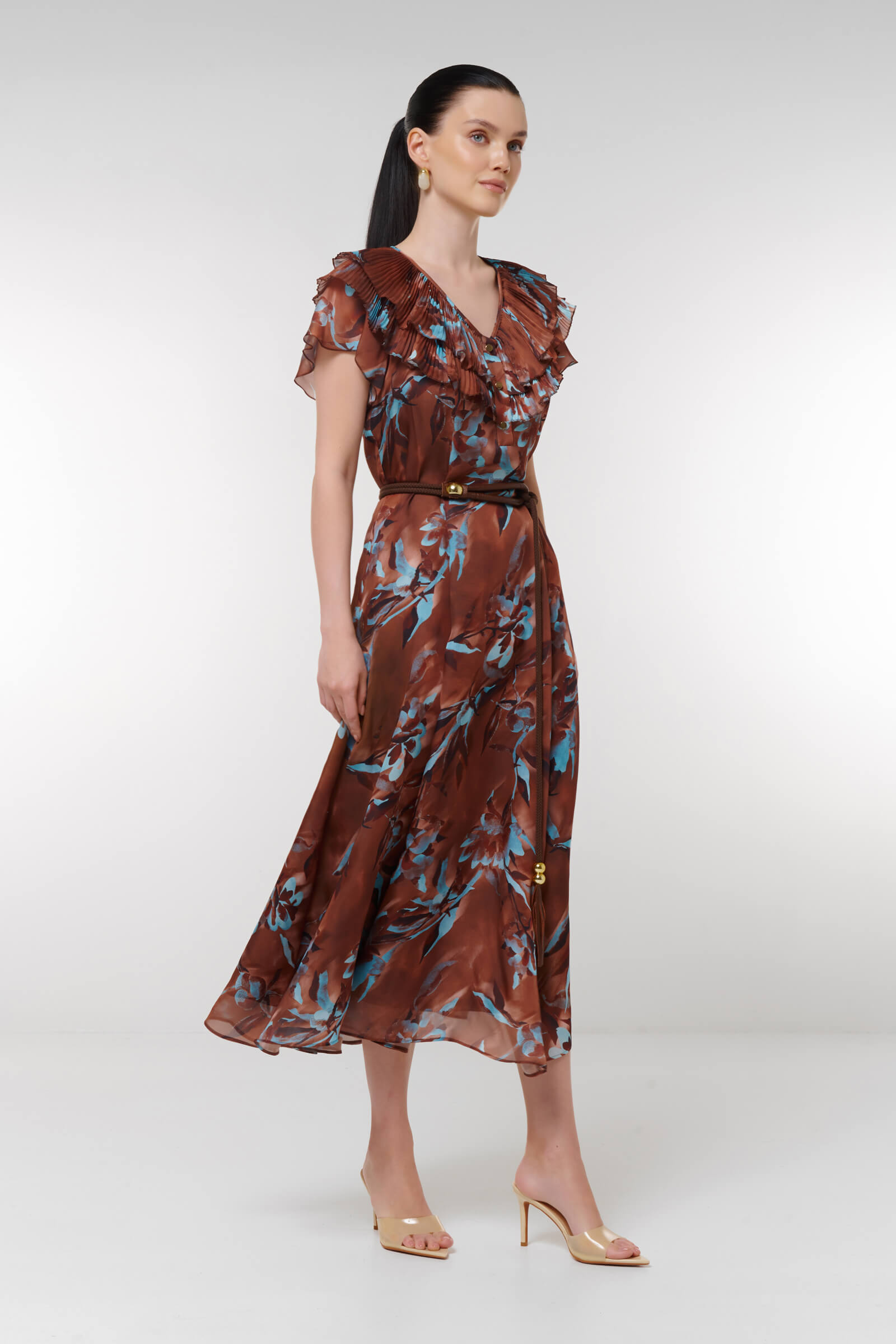 Платье с цветочным принтом Бренд Caterina Leman