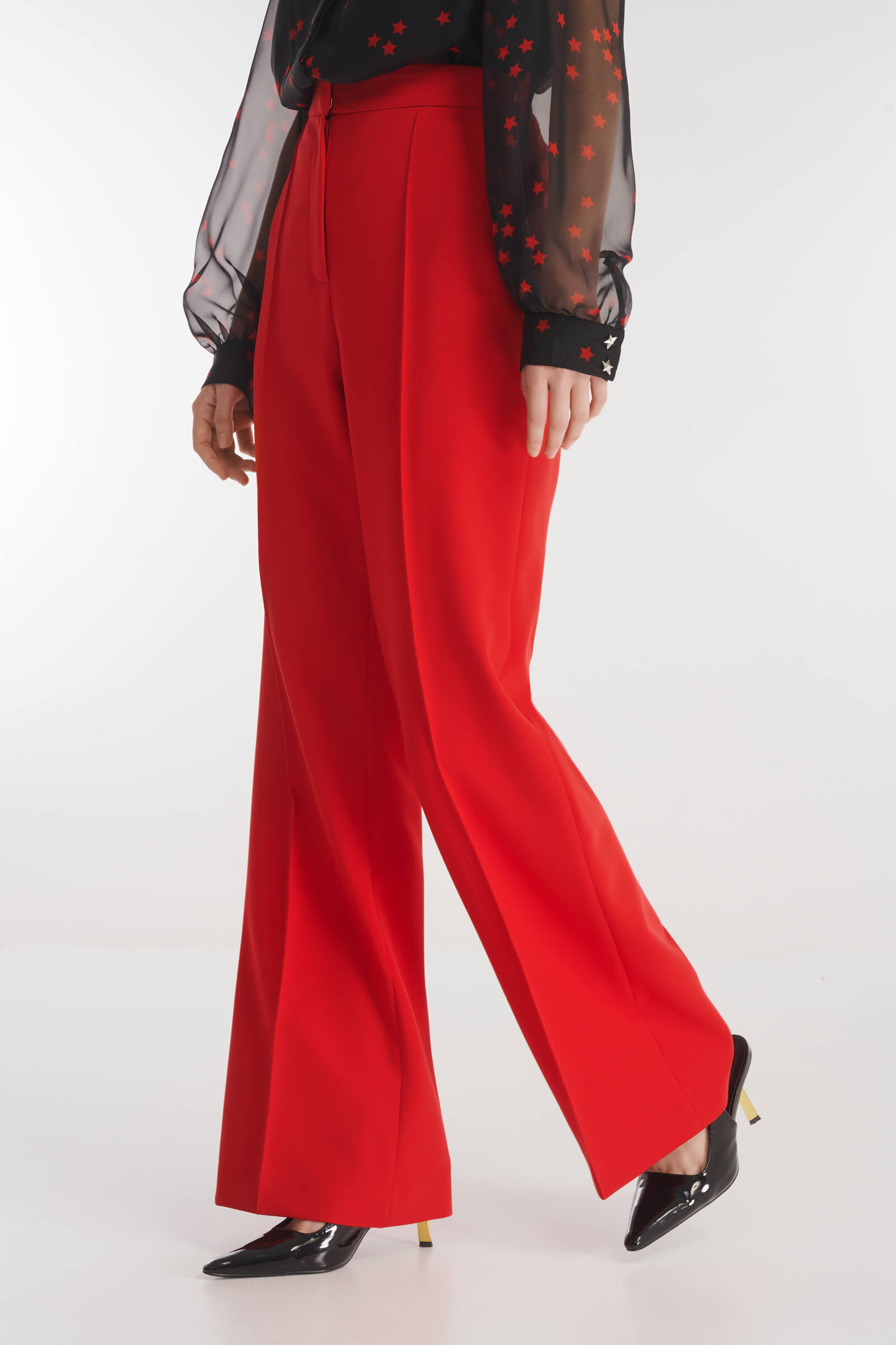 Расклешенные брюки из смесовой вискозы Бренд Caterina Leman