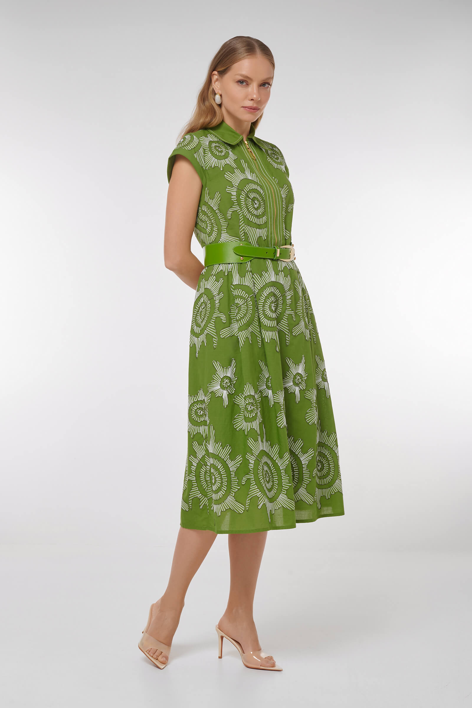 Платье миди с абстрактным принтом Бренд Caterina Leman