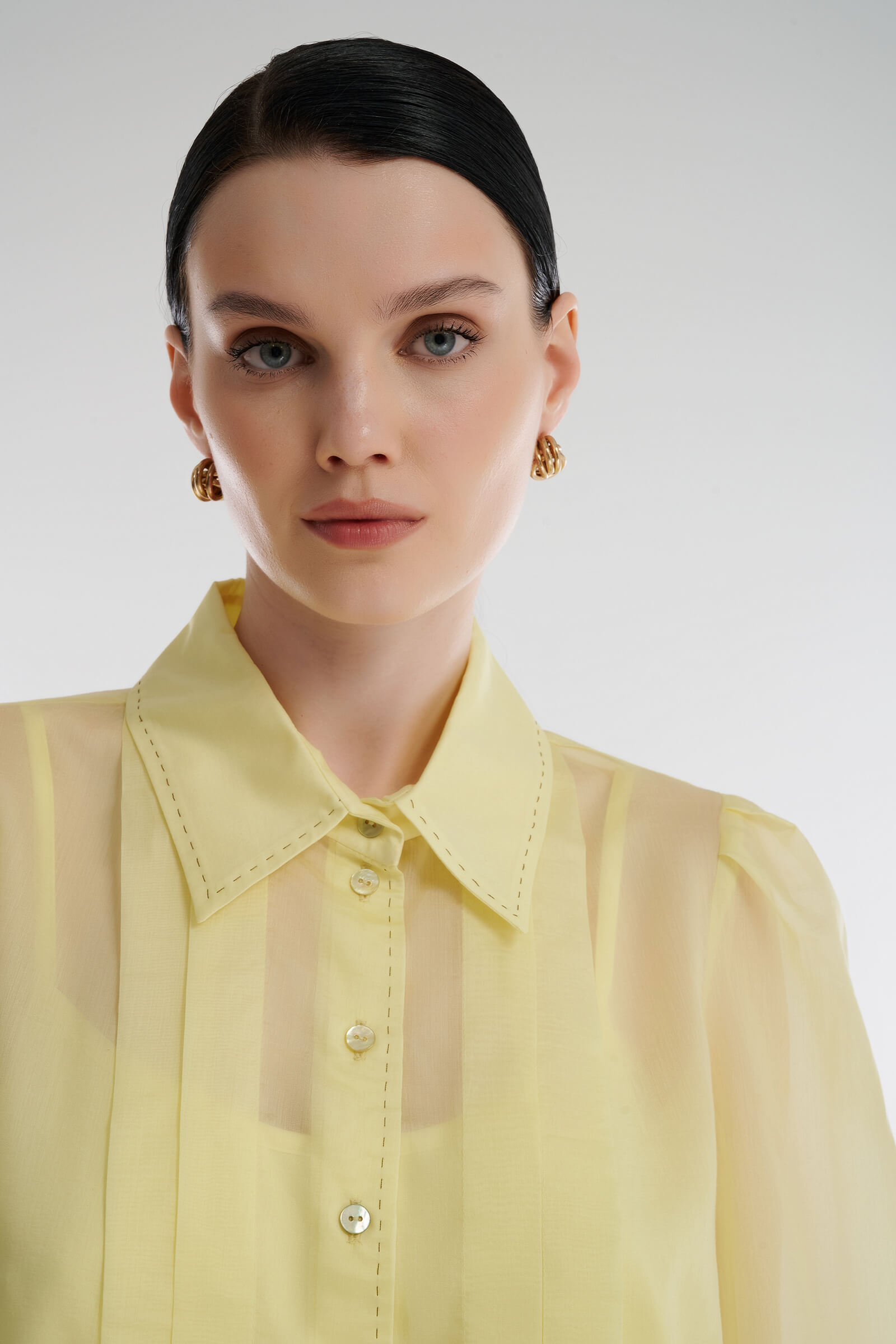 Полупрозрачная рубашка из вискозы Бренд Caterina Leman