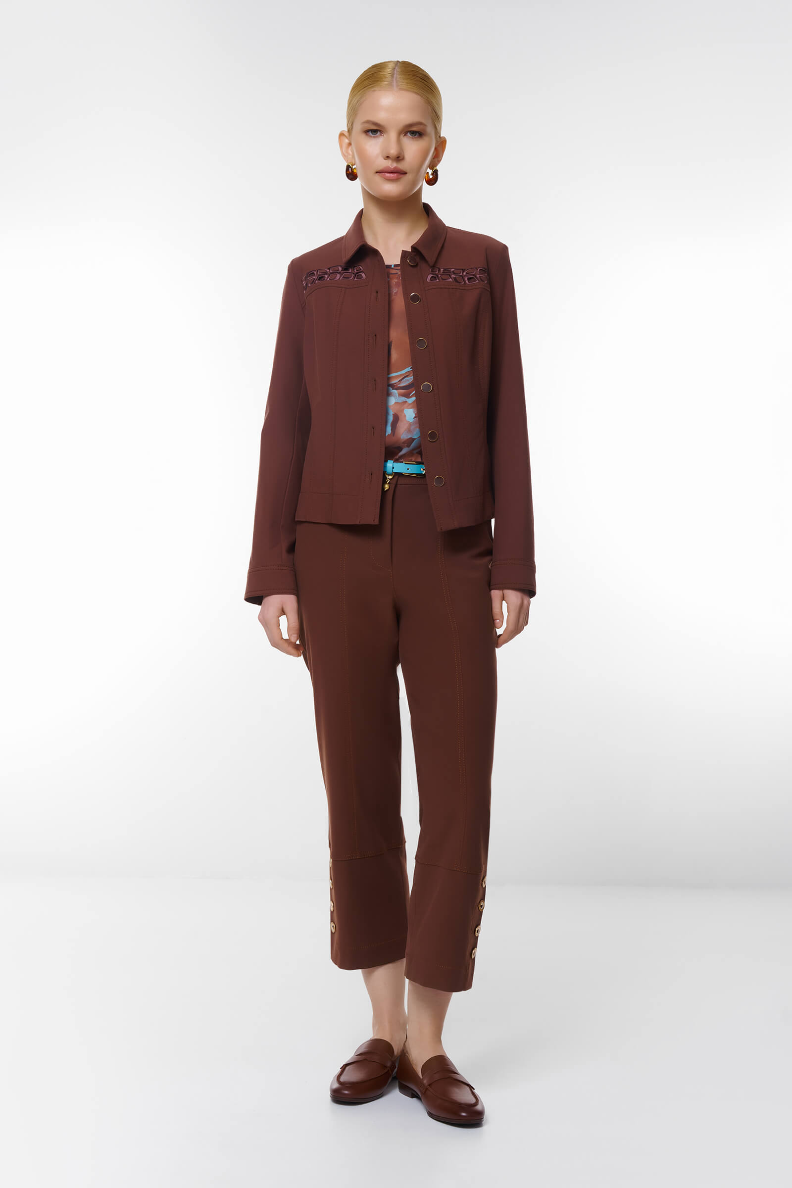 Укороченный жакет с вышивкой Бренд Caterina Leman