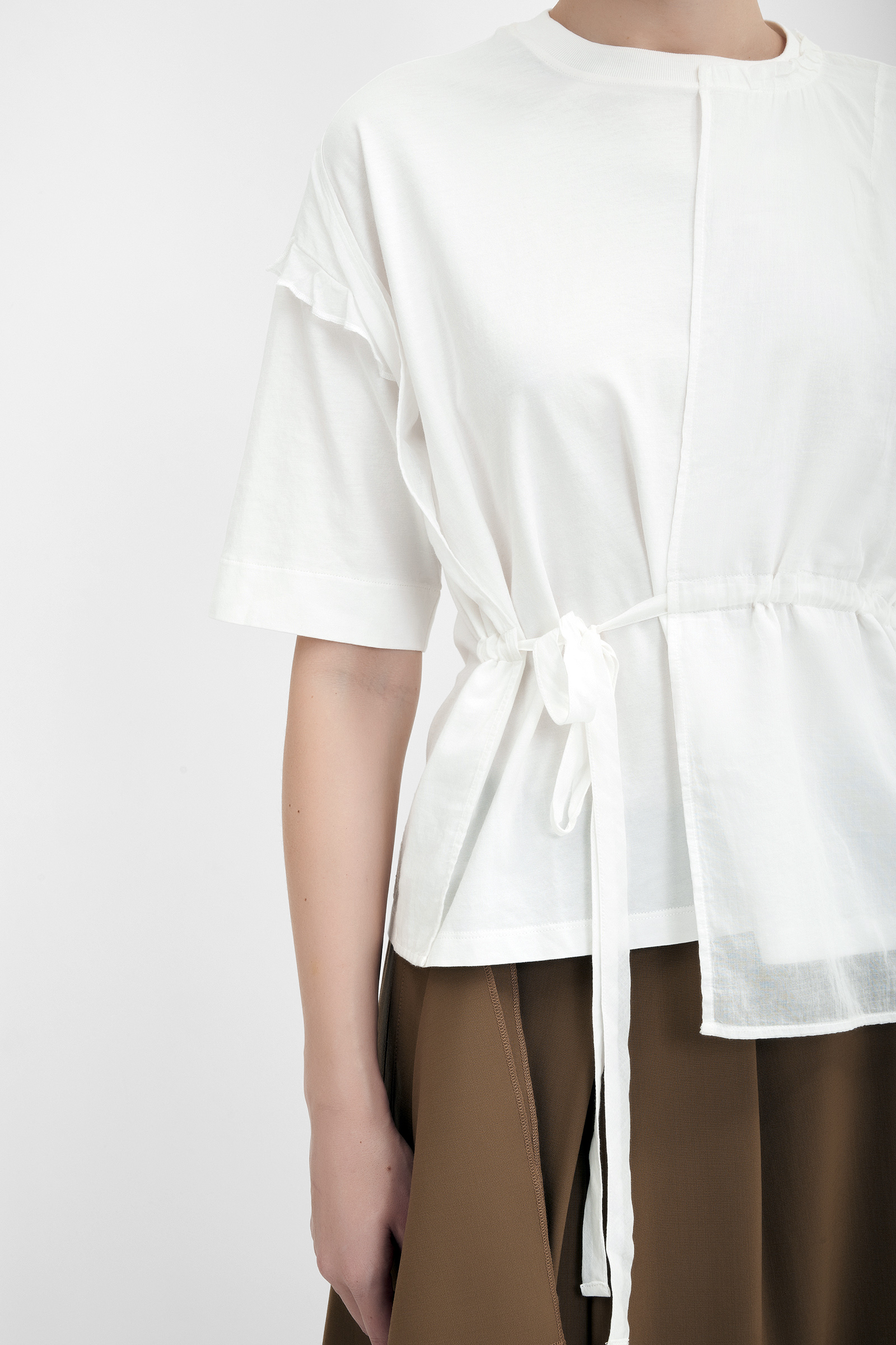 Асимметричная блуза на кулиске Бренд High