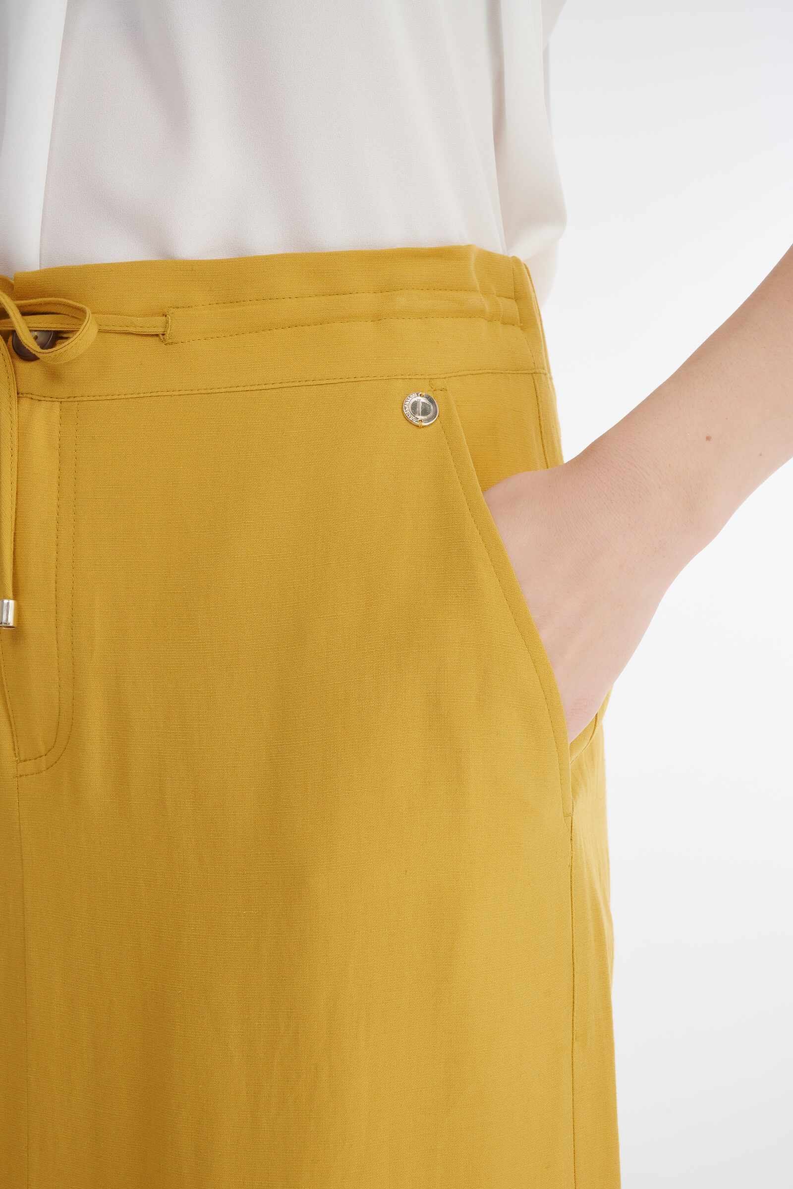 Прямая юбка на завязках с разрезом Бренд Diana Gallesi