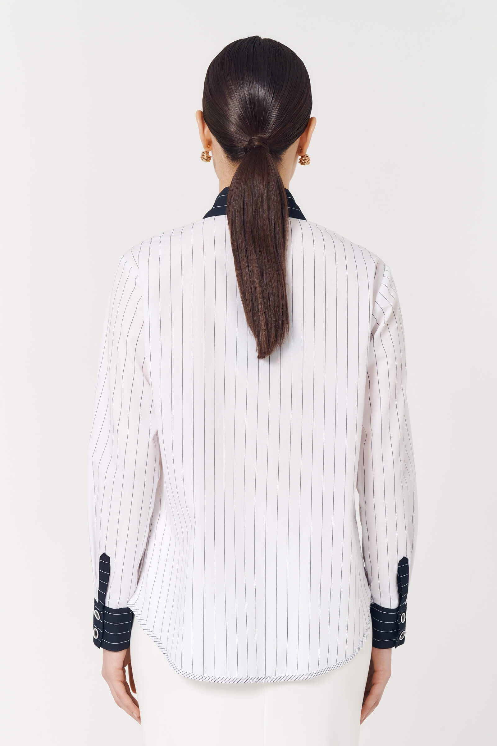 Рубашка с контрастным воротником Бренд Caterina Leman