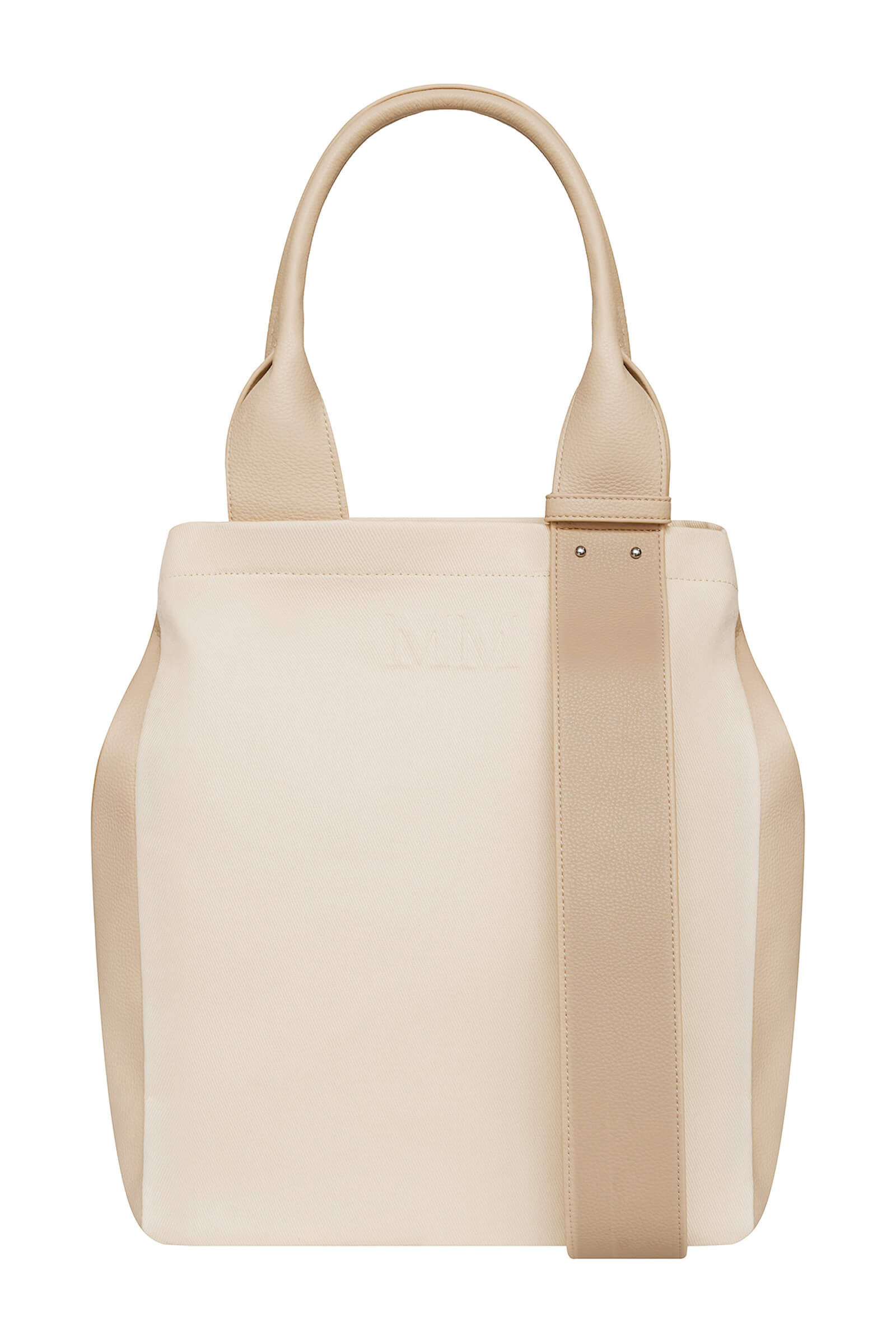 Сумка-шоппер из плотного хлопка с кожаными вставками Бренд MM