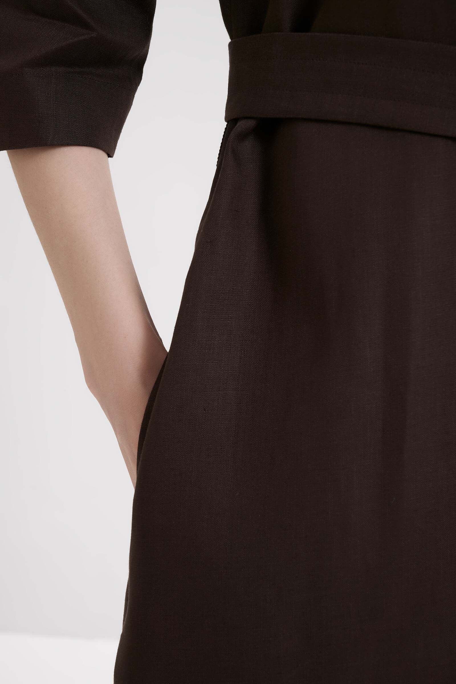 Платье-рубашка из 100% льна Бренд MM