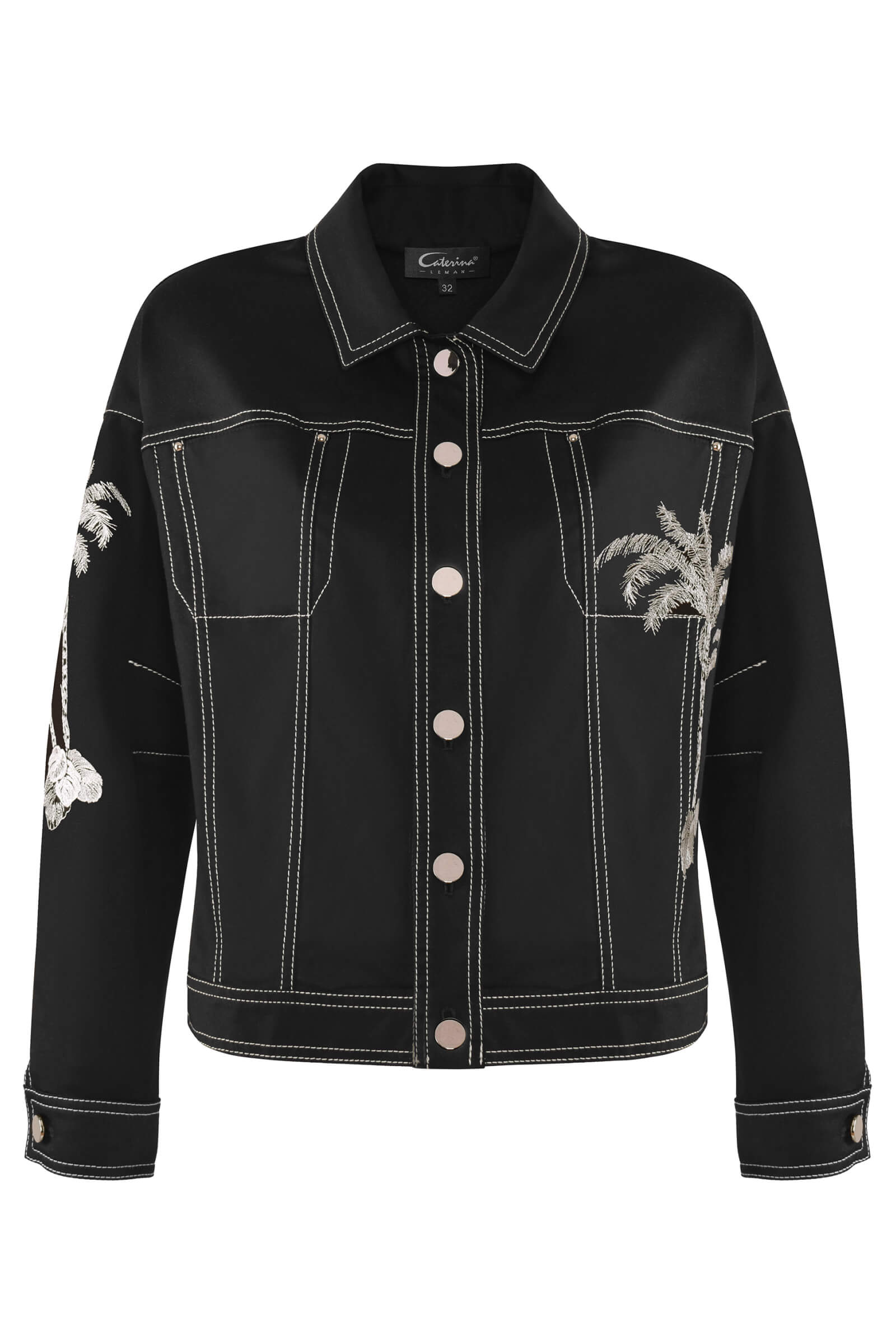 Куртка из денима с контрастной строчкой Бренд Caterina Leman