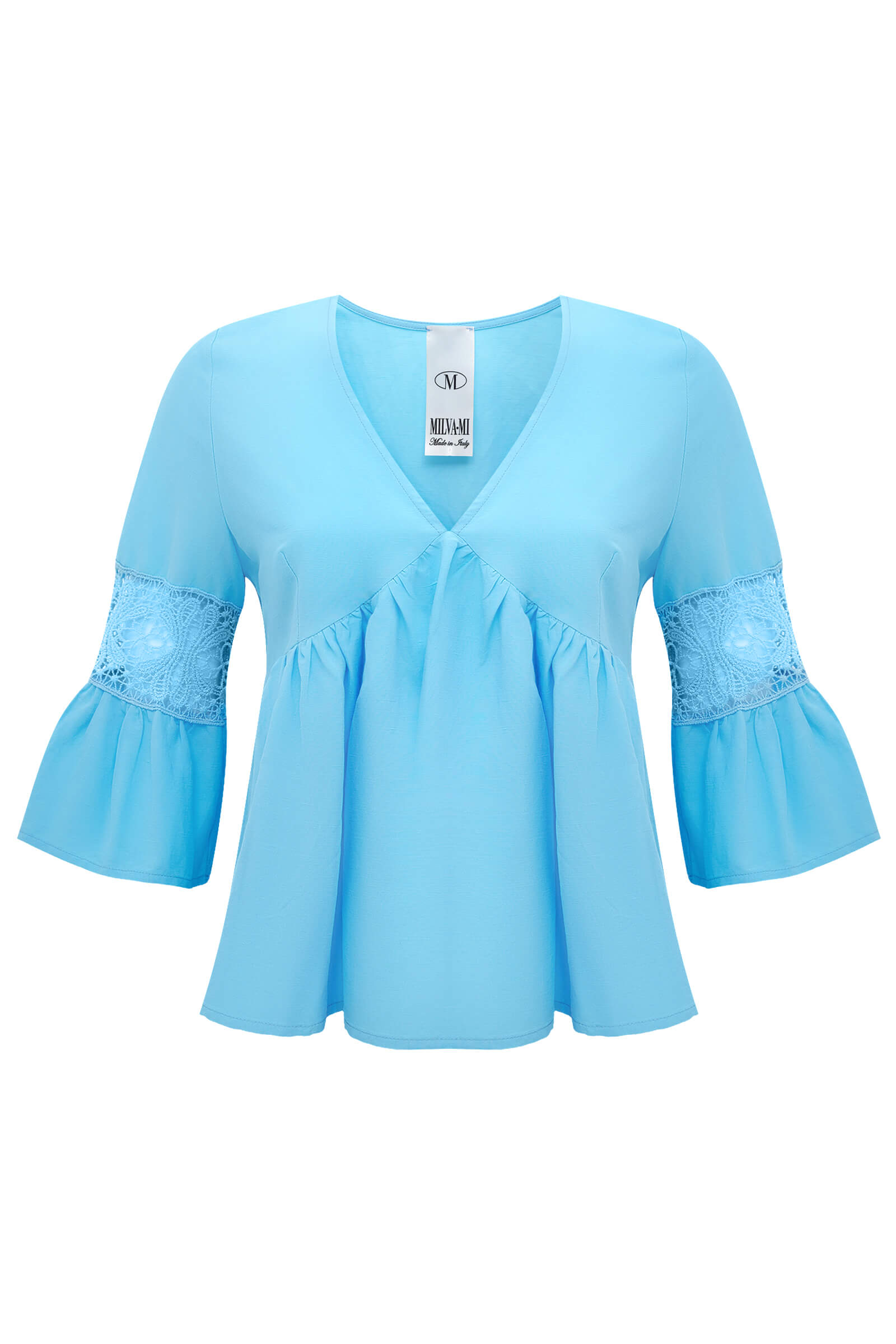 Легкая блузка с кружевом кроше Бренд Milva Mi