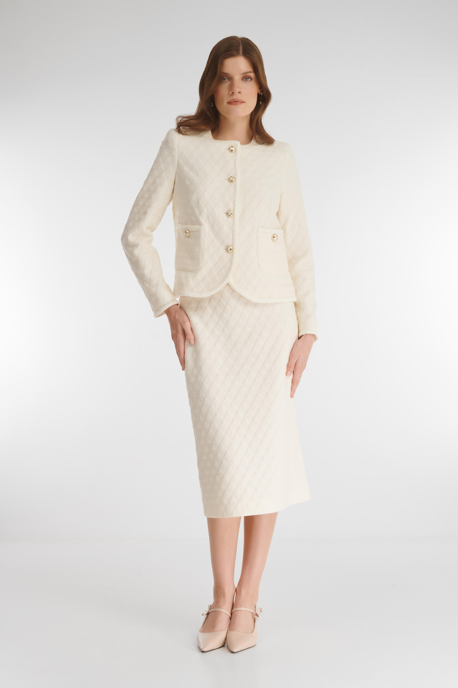 Фактурная юбка из смесового хлопка Бренд Caterina Leman