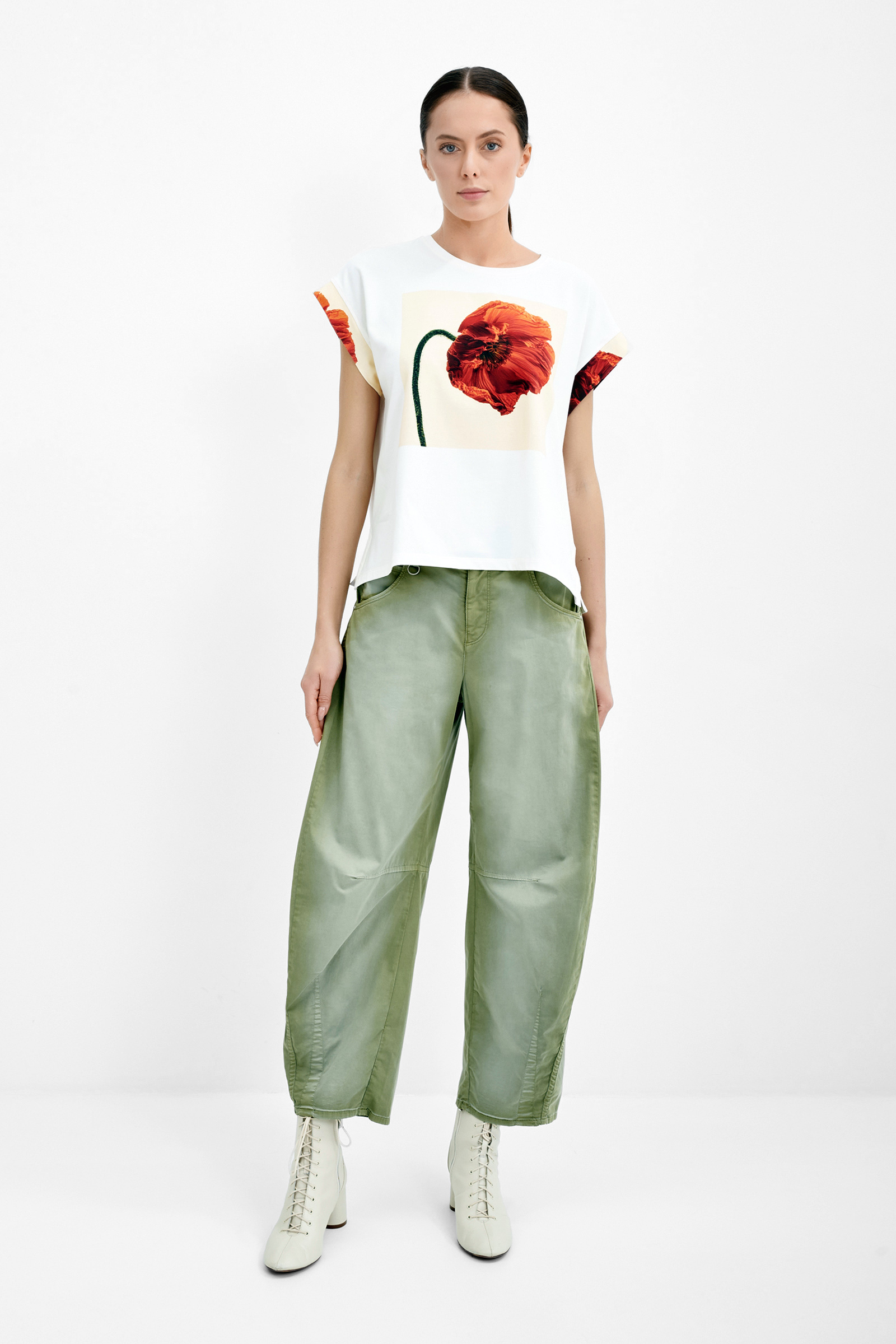 Джинсы багги с вареным эффектом Бренд High