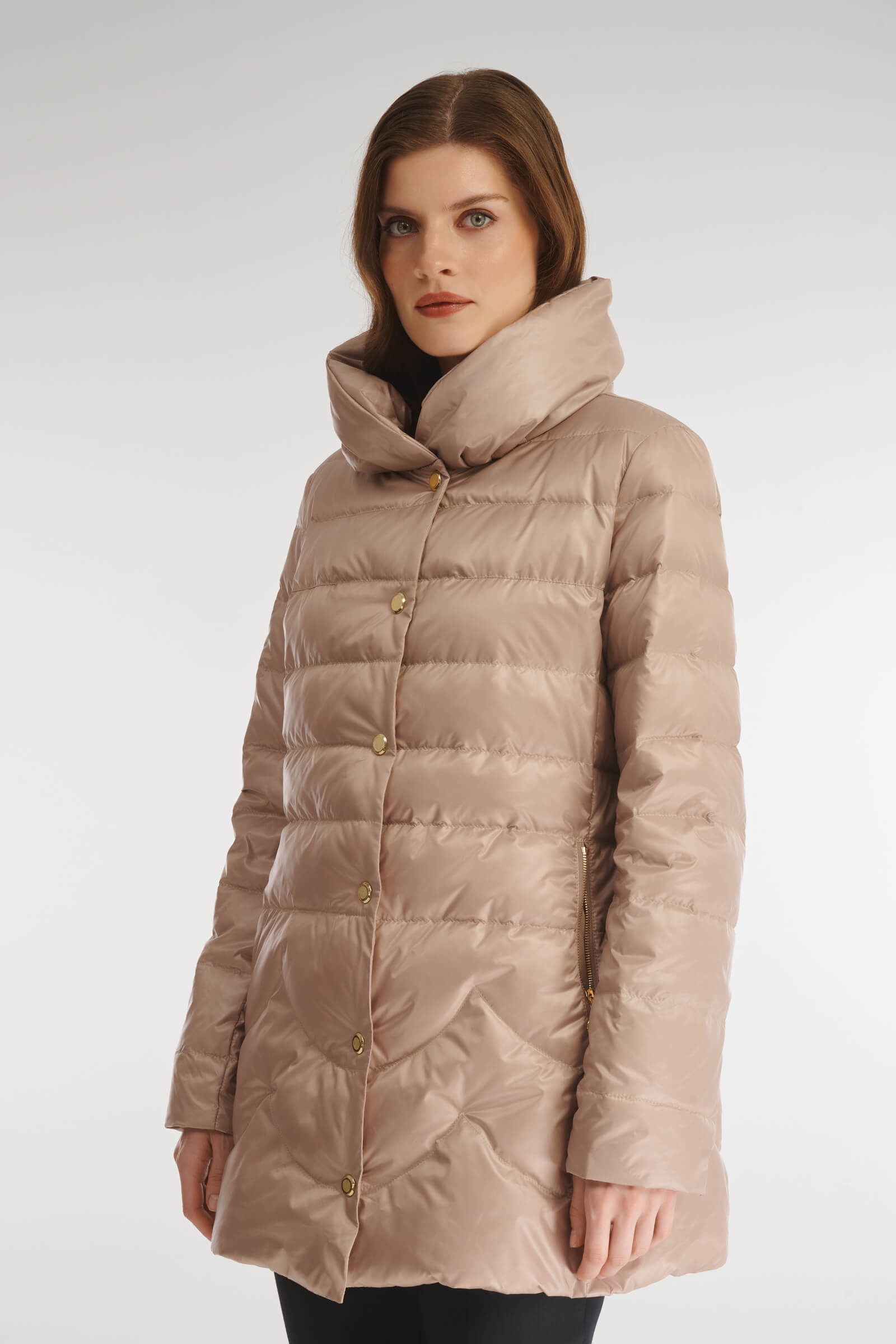 Стеганое пальто с натуральным пухом Бренд Caterina Leman