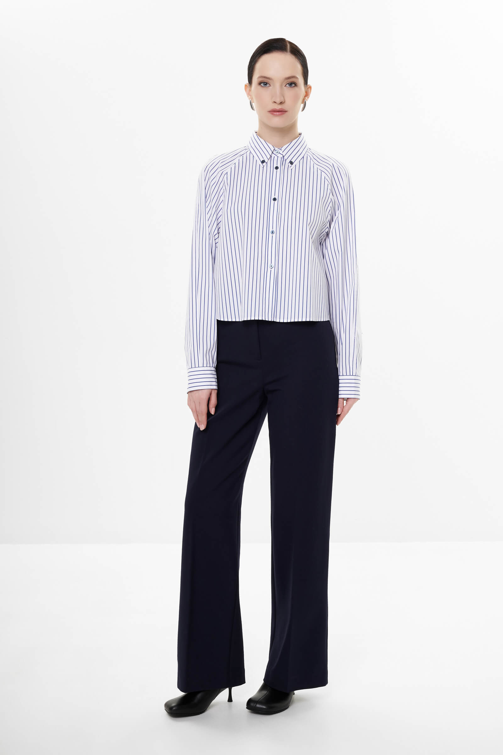 Укороченная хлопковая рубашка Бренд Diana Gallesi