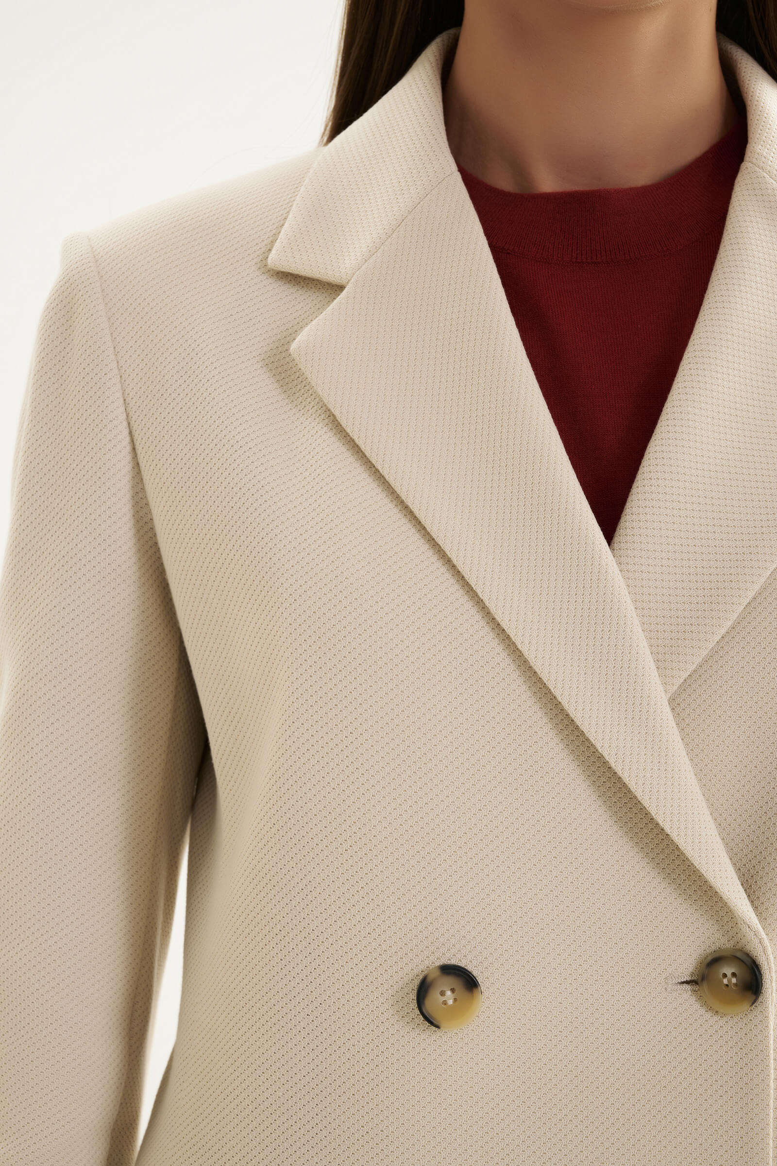 Двубортный пиджак из хлопка Бренд MM