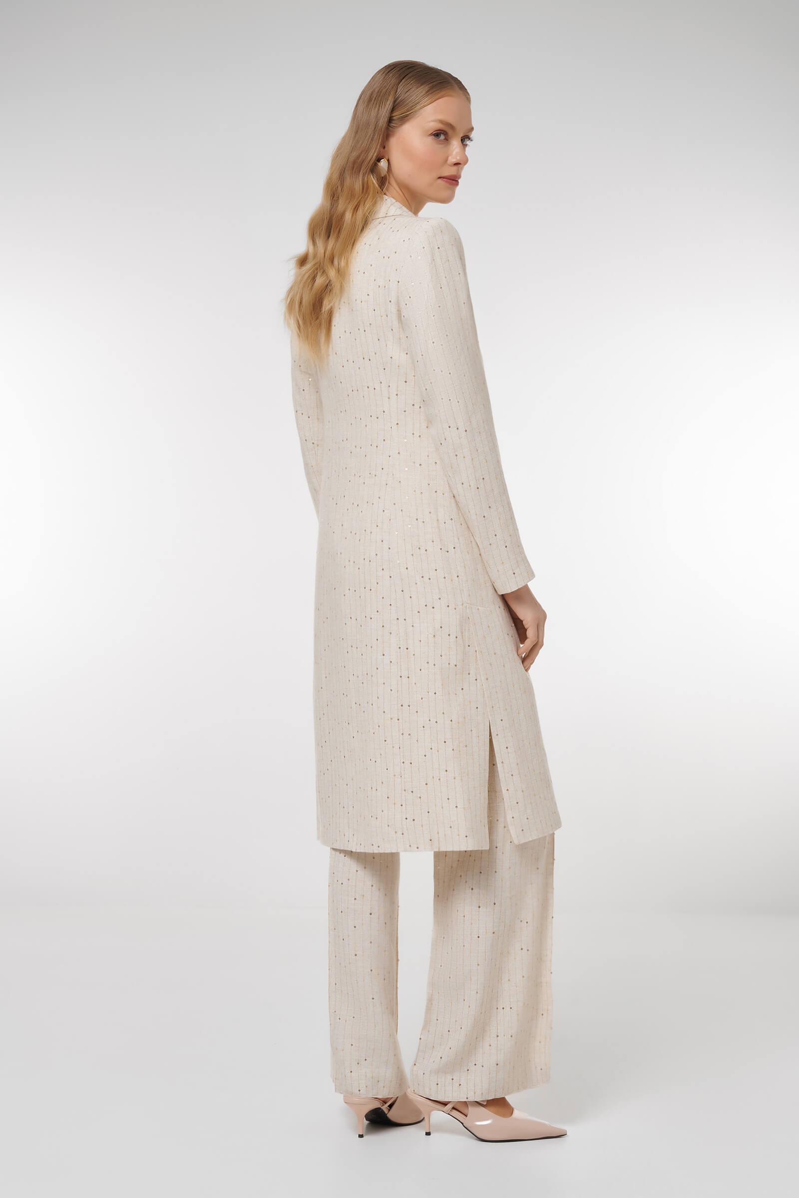 Удлиненный плащ с пайетками Бренд Caterina Leman