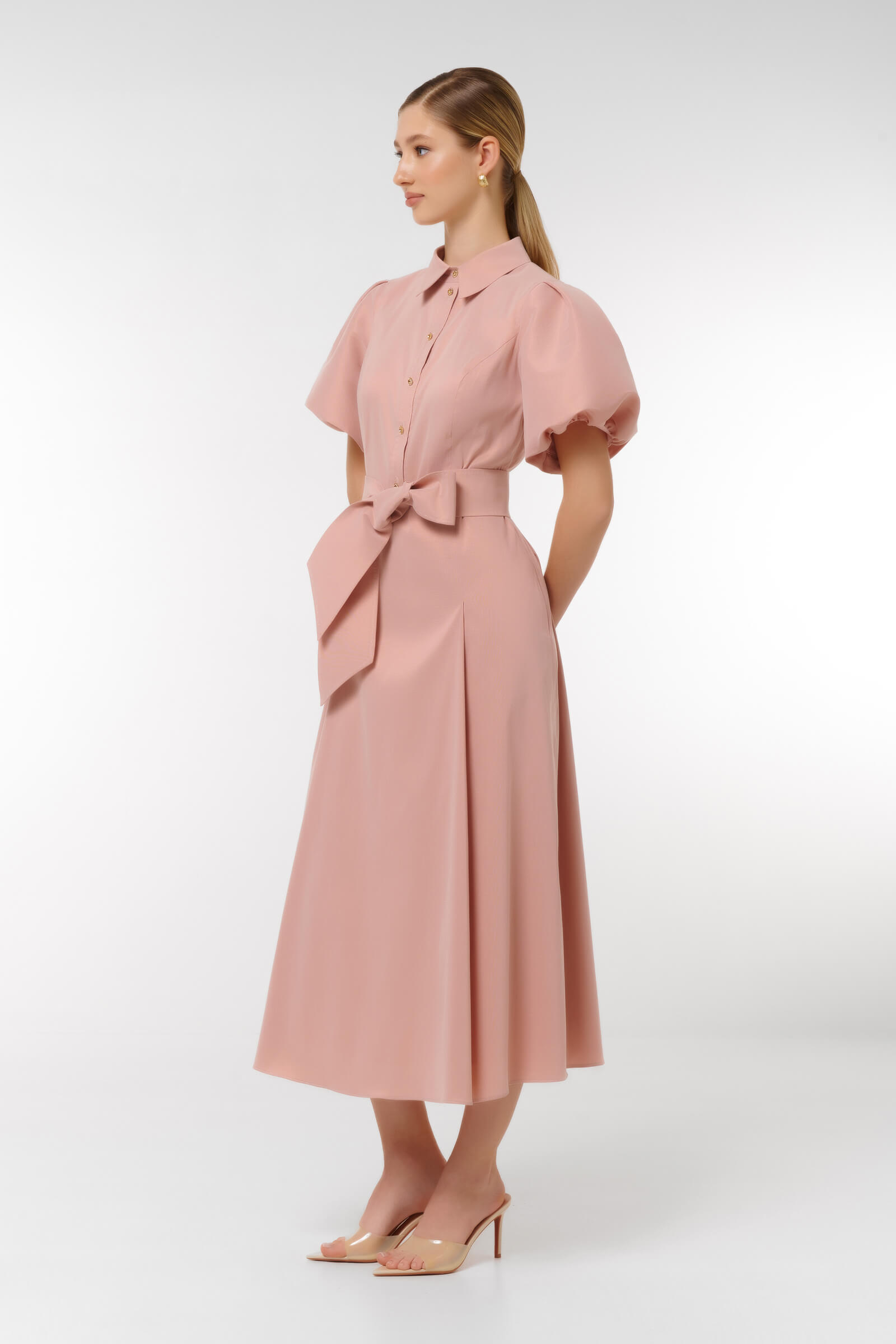 Платье миди с поясом Бренд Caterina Leman