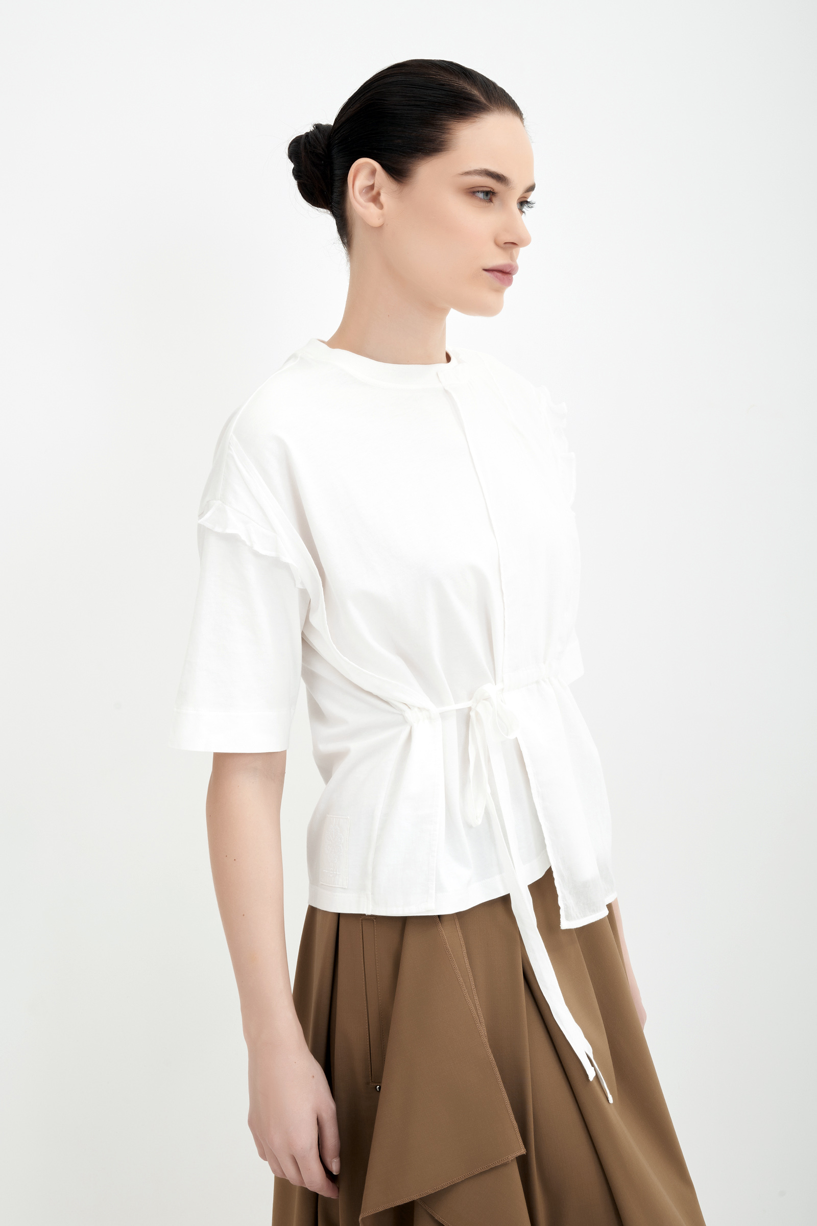 Асимметричная блуза на кулиске Бренд High