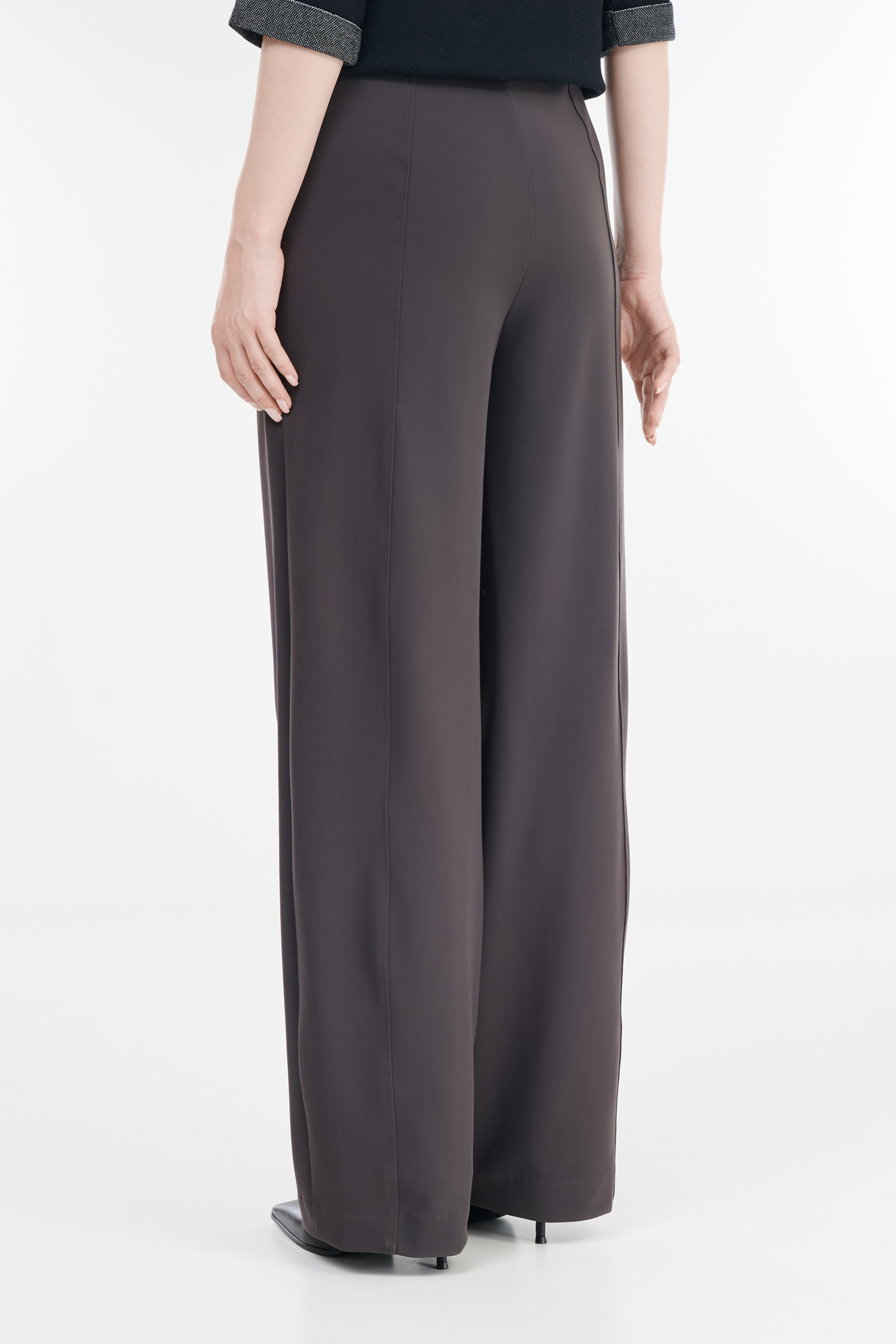 Широкие брюки с простроченными стрелками Бренд Sarah Pacini