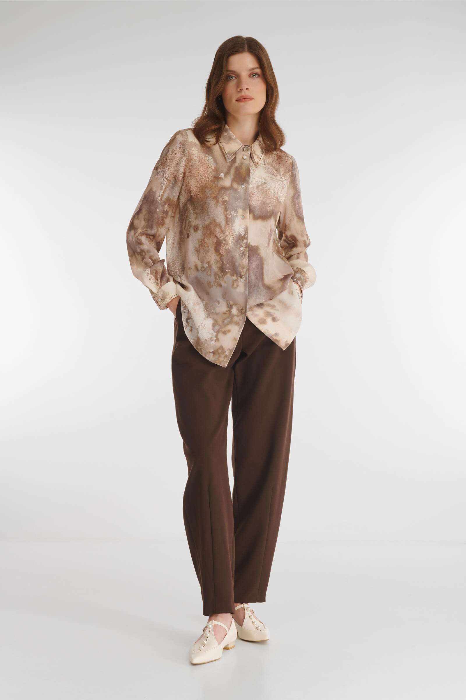 Рубашка с абстрактным принтом Бренд Caterina Leman