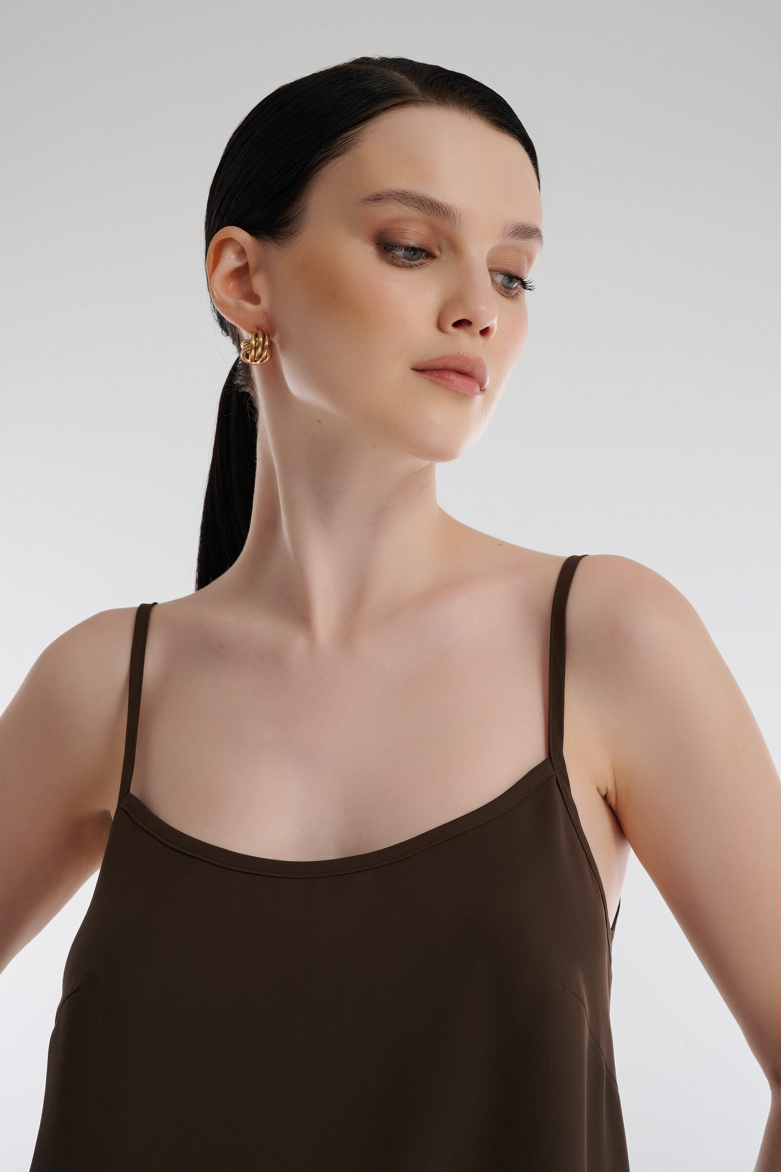 Топ из поливискозы с регулируемыми бретелями Бренд Caterina Leman