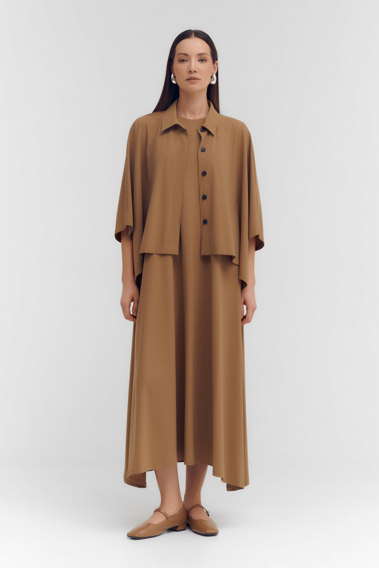 Блузка из льна свободного кроя Бренд Sarah Pacini