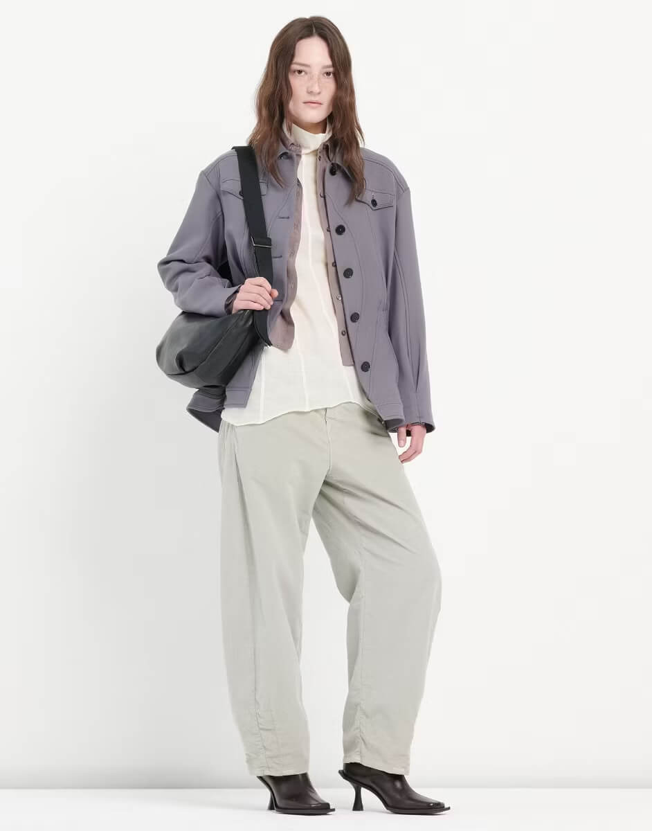 Приталенный жакет из эластичного шерстяного трикотажа Бренд High