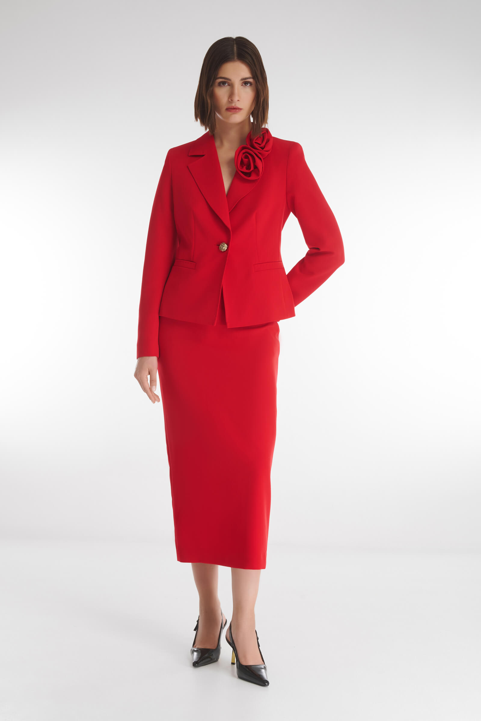 Жакет с объемным цветочным декором Бренд Caterina Leman