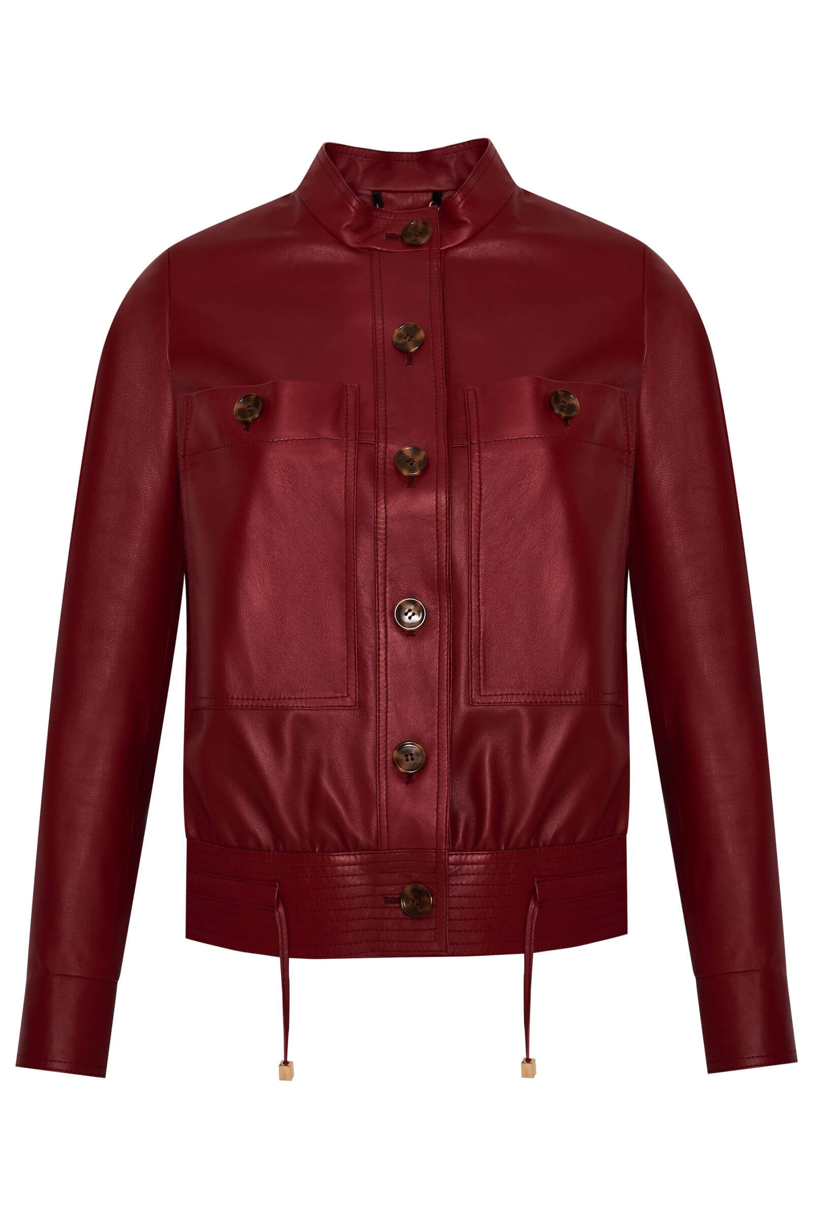 Укороченная куртка из натуральной кожи Бренд Caterina Leman