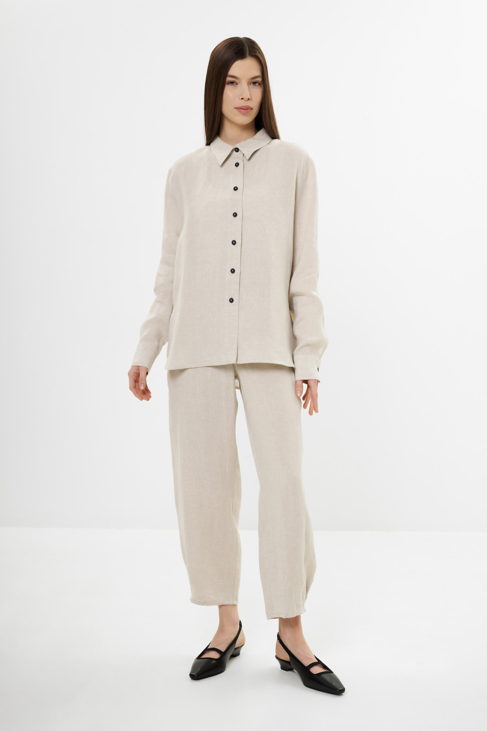 Льняная рубашка Бренд Sarah Pacini