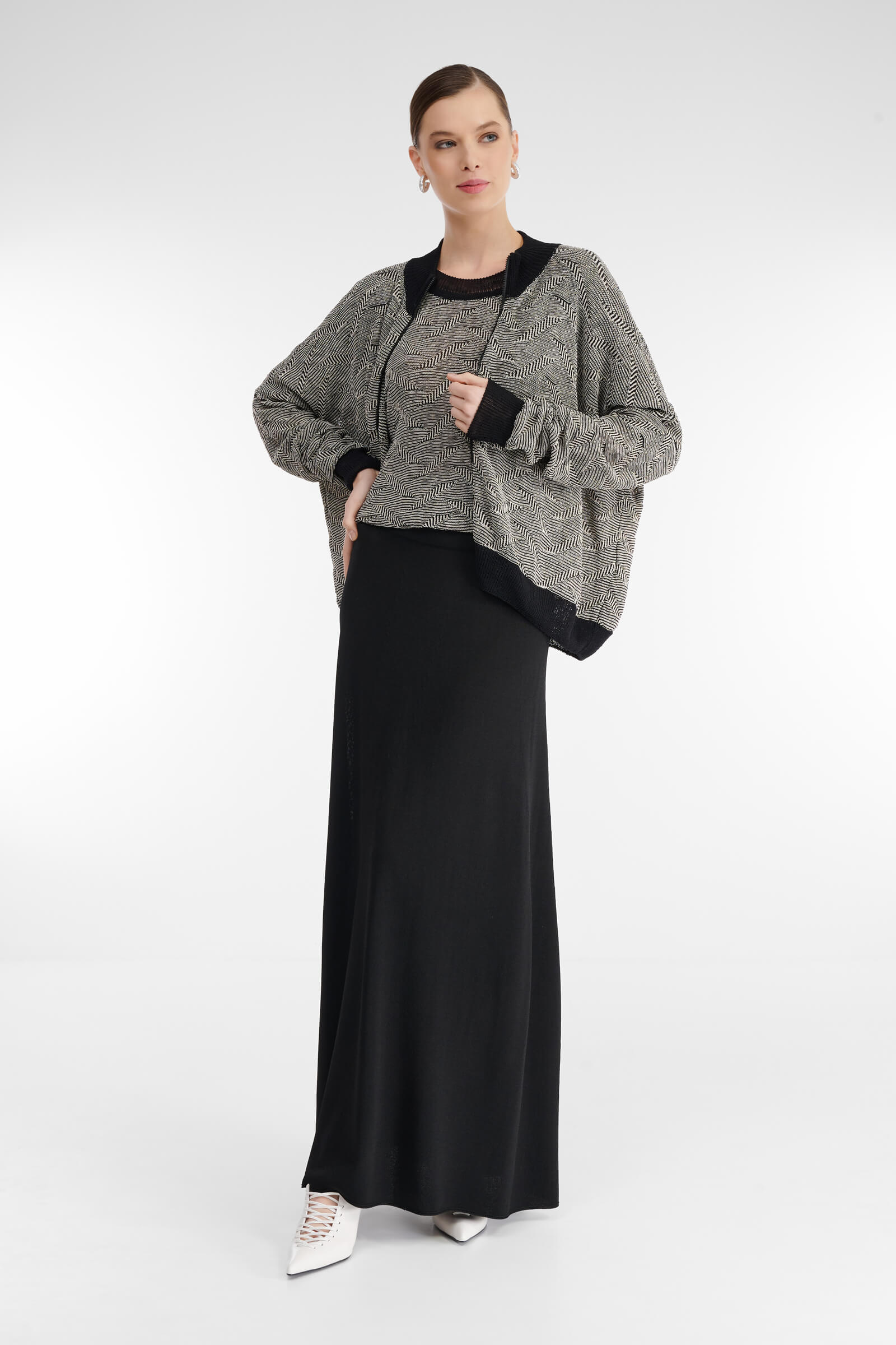 Кардиган на молнии с воротником Бренд Sarah Pacini