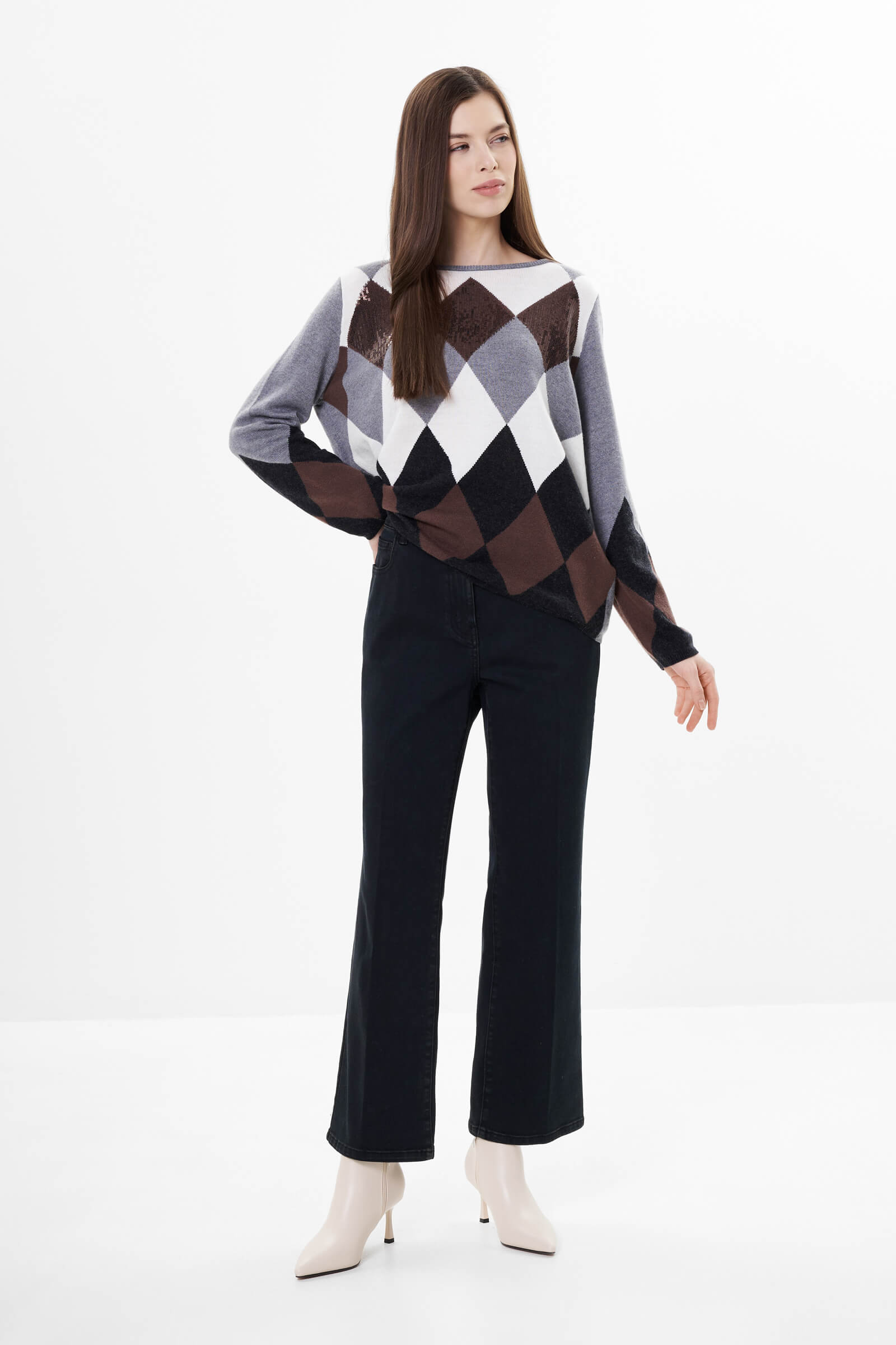 Джинсы с высокой посадкой Бренд Luisa Viola