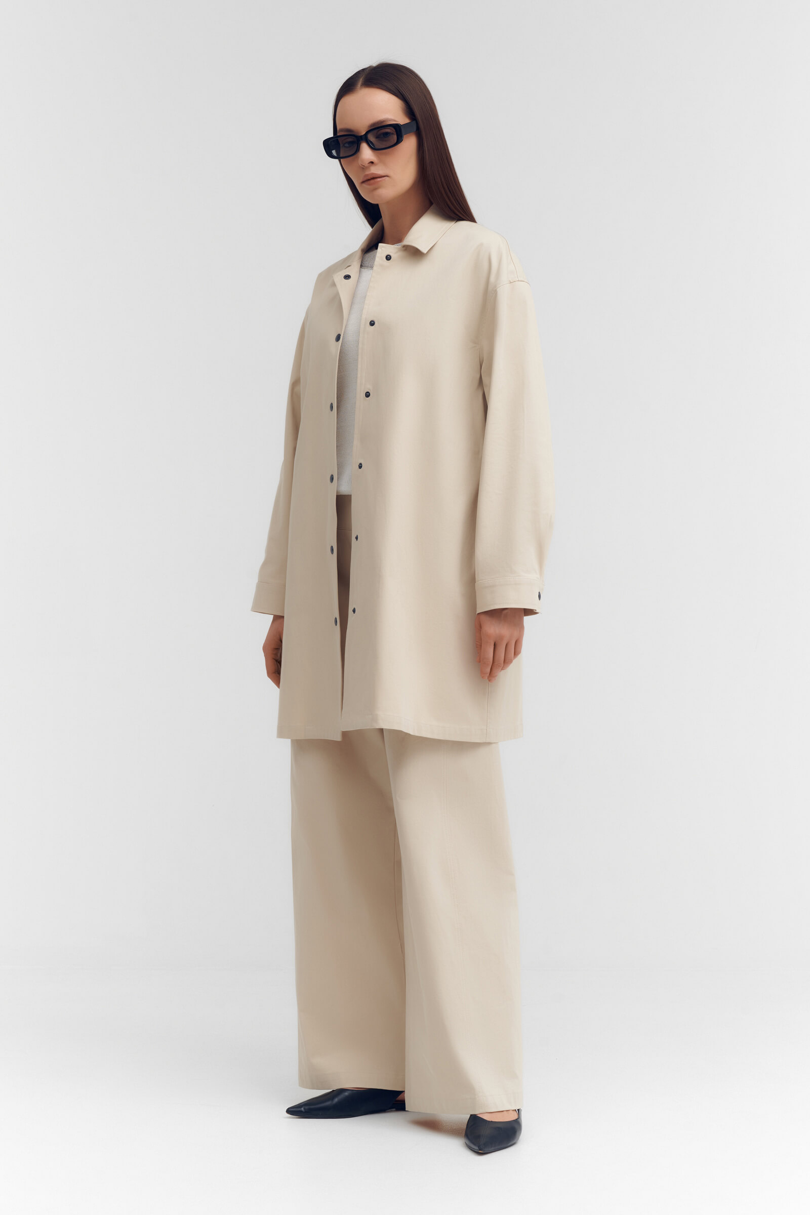 Плащ на кнопках Бренд Sarah Pacini